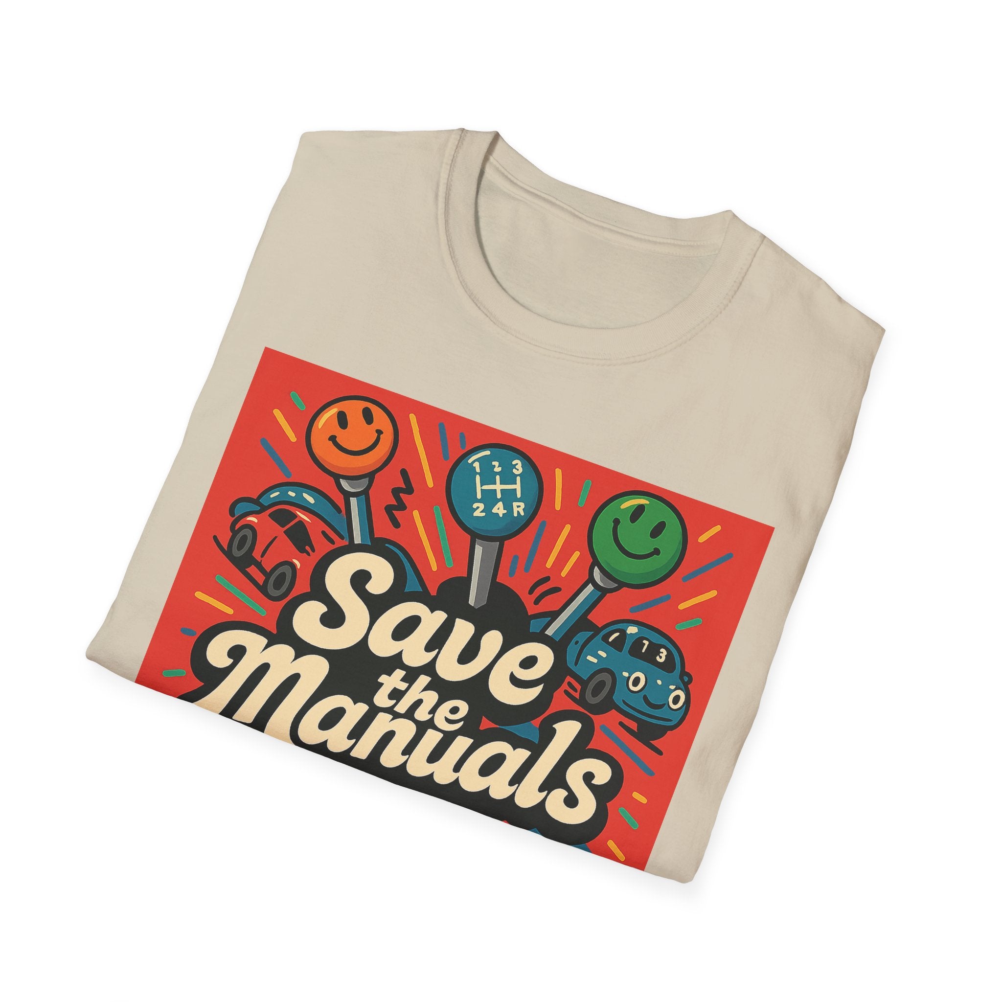Gift for Car Guy Save the Manuals T-Shirt for Auto Enthusiasts