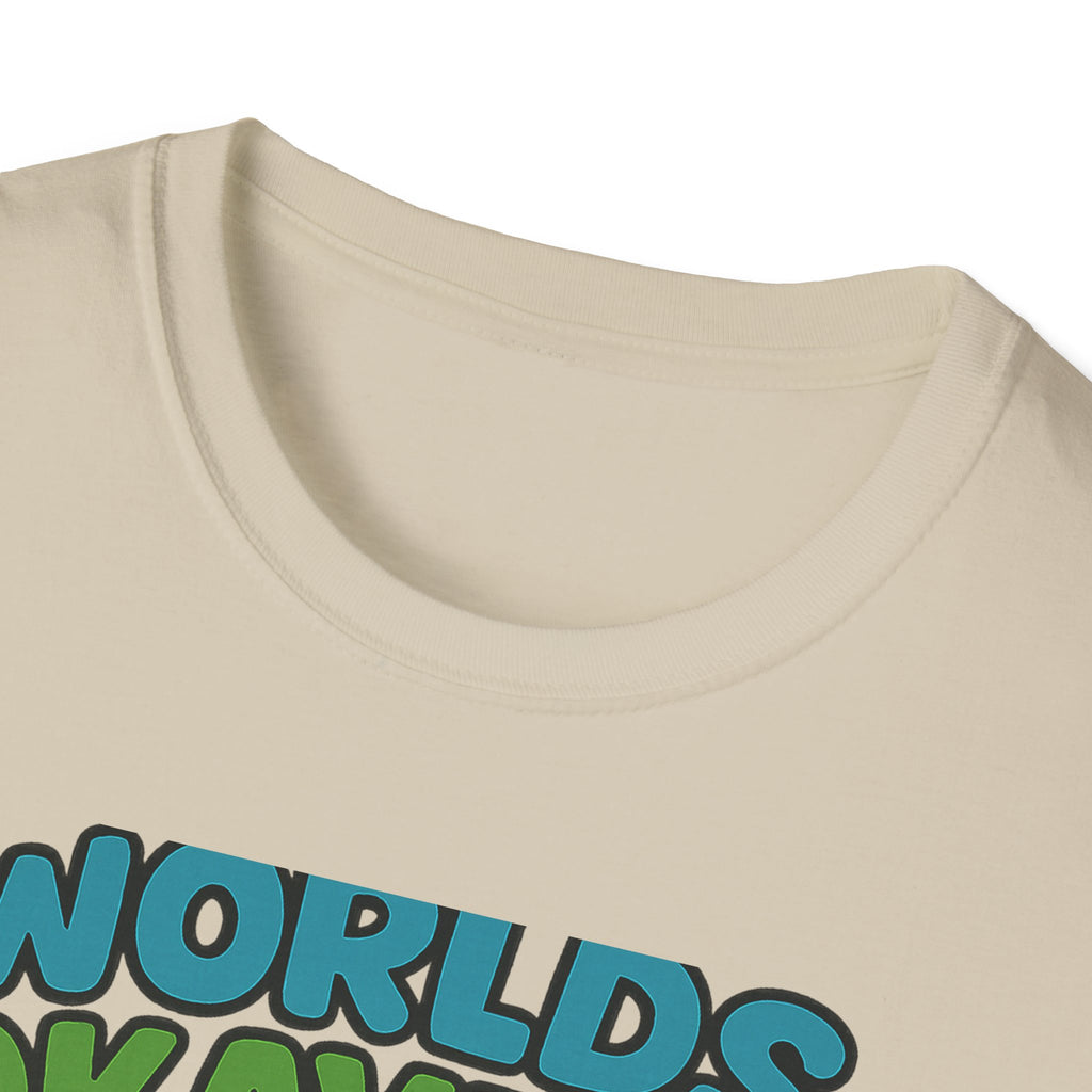 Fathers Day Gift Worlds Okayest Dad T-Shirt Funny Dad Tee