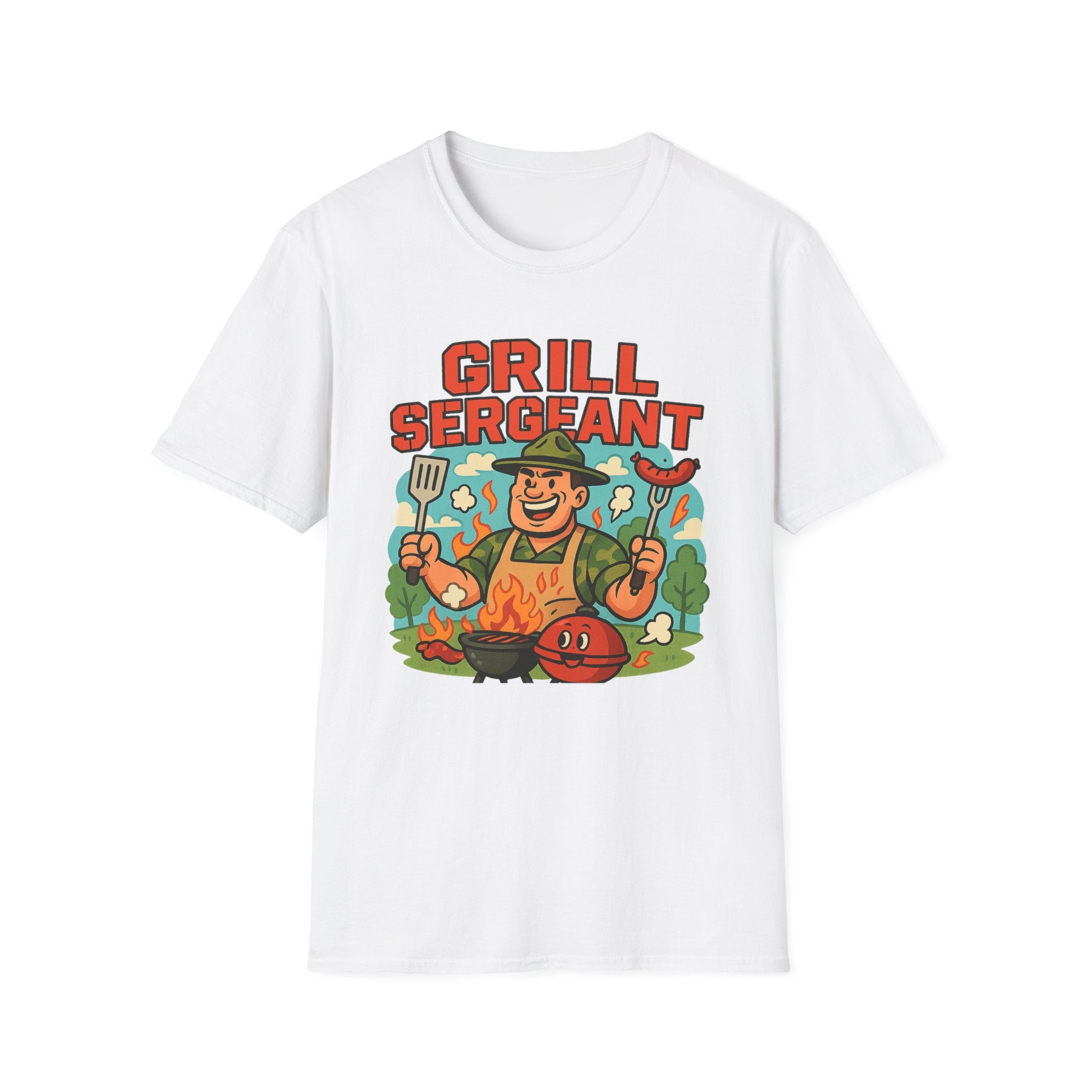 Fathers Day Gift Grill Sergeant T-Shirt BBQ Dad Humor Tee