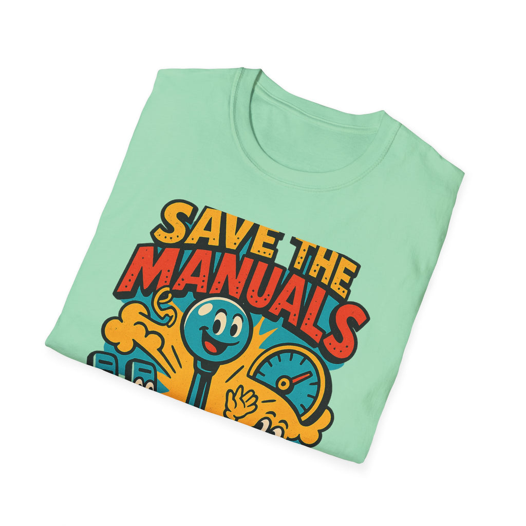 Gift for Car Guy Save the Manuals Shirt Car Enthusiast Tee