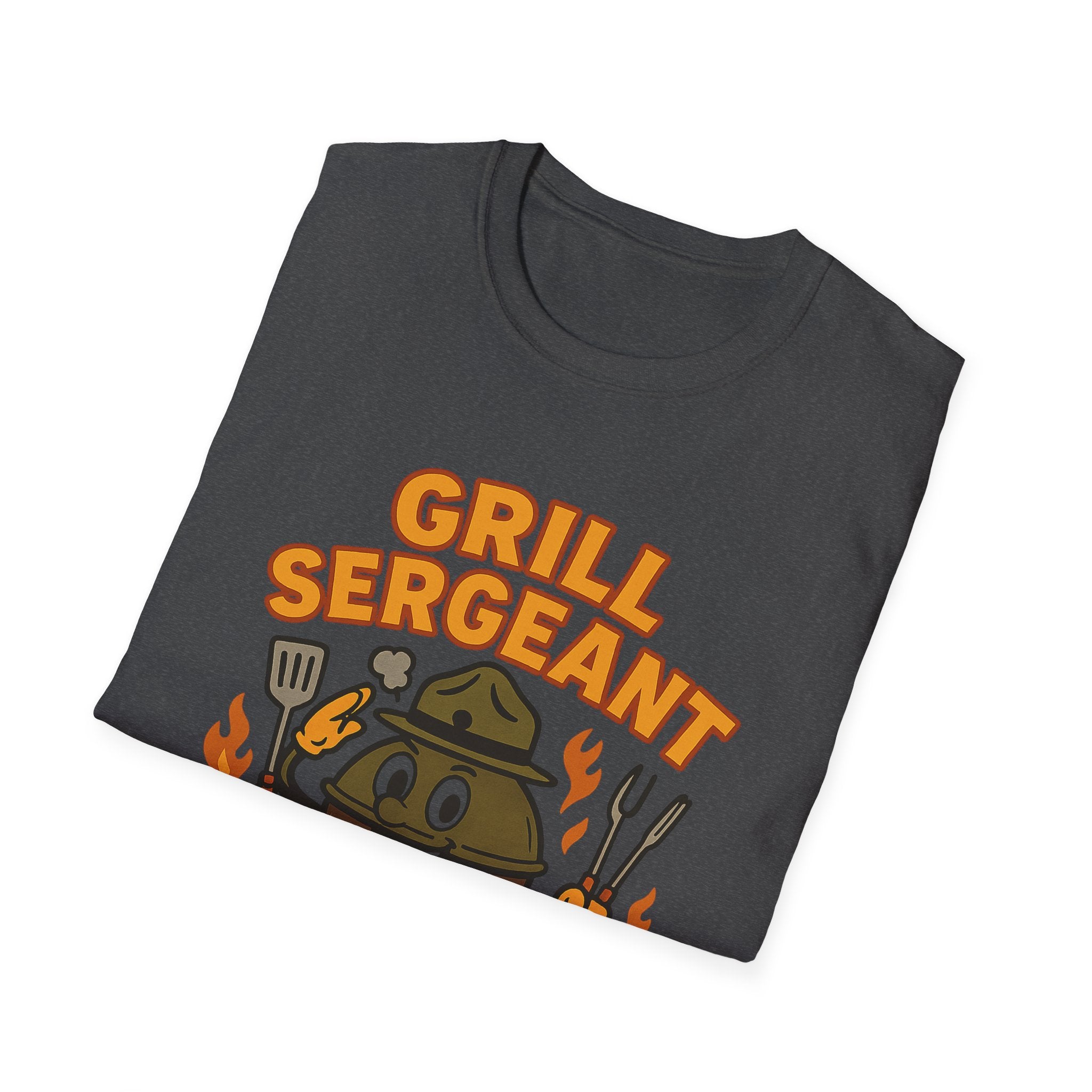 Fathers Day Gift Grill Sergeant BBQ Graphic T-Shirt for Outdoor Cooking