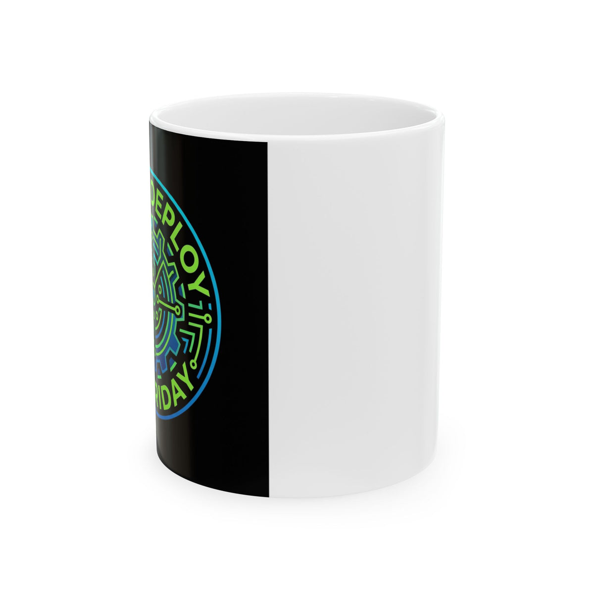 Tech Guy Mug Never Deploy On Friday Coffee Cup