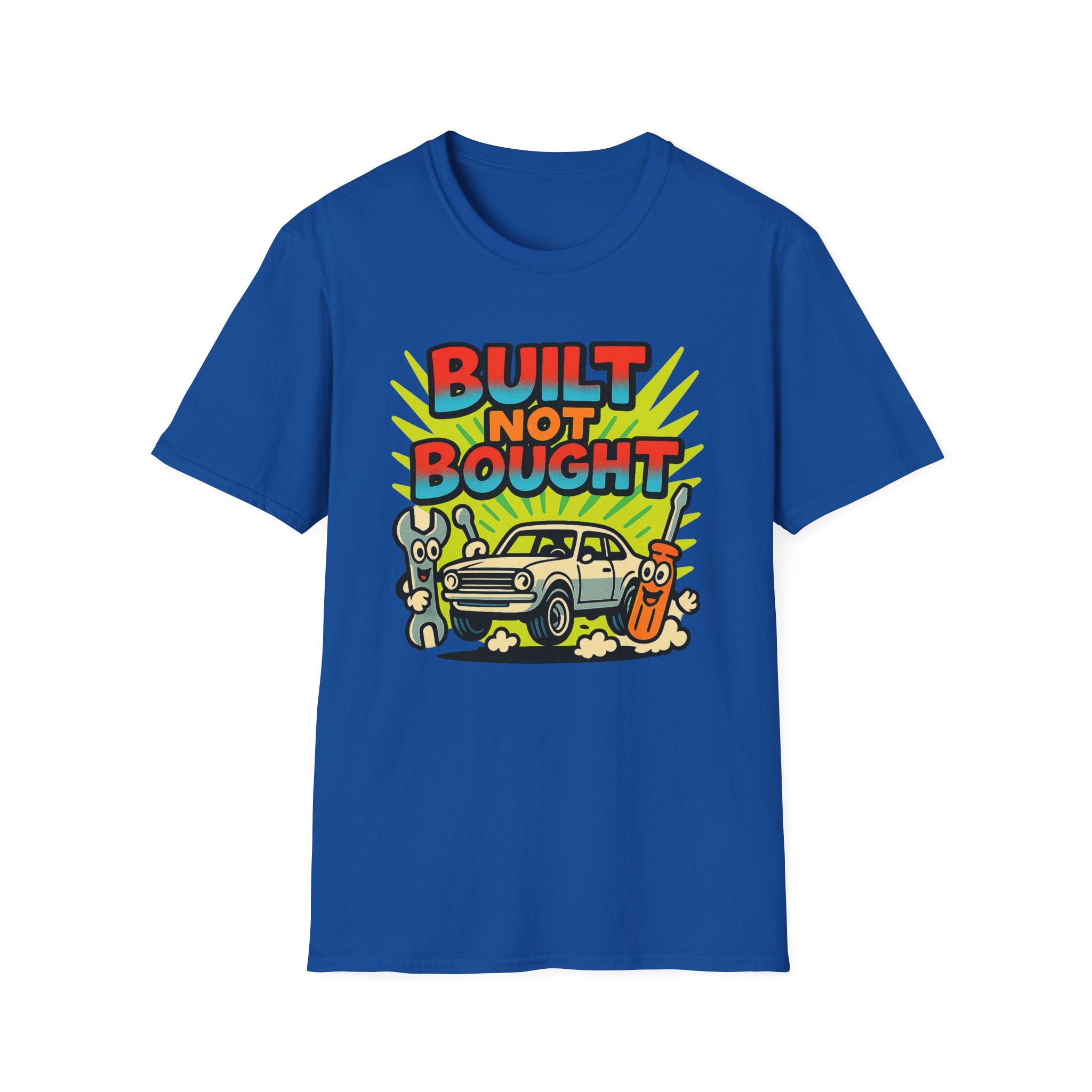Gift for Car Guy Built Not Bought Shirt Auto Enthusiast Tee