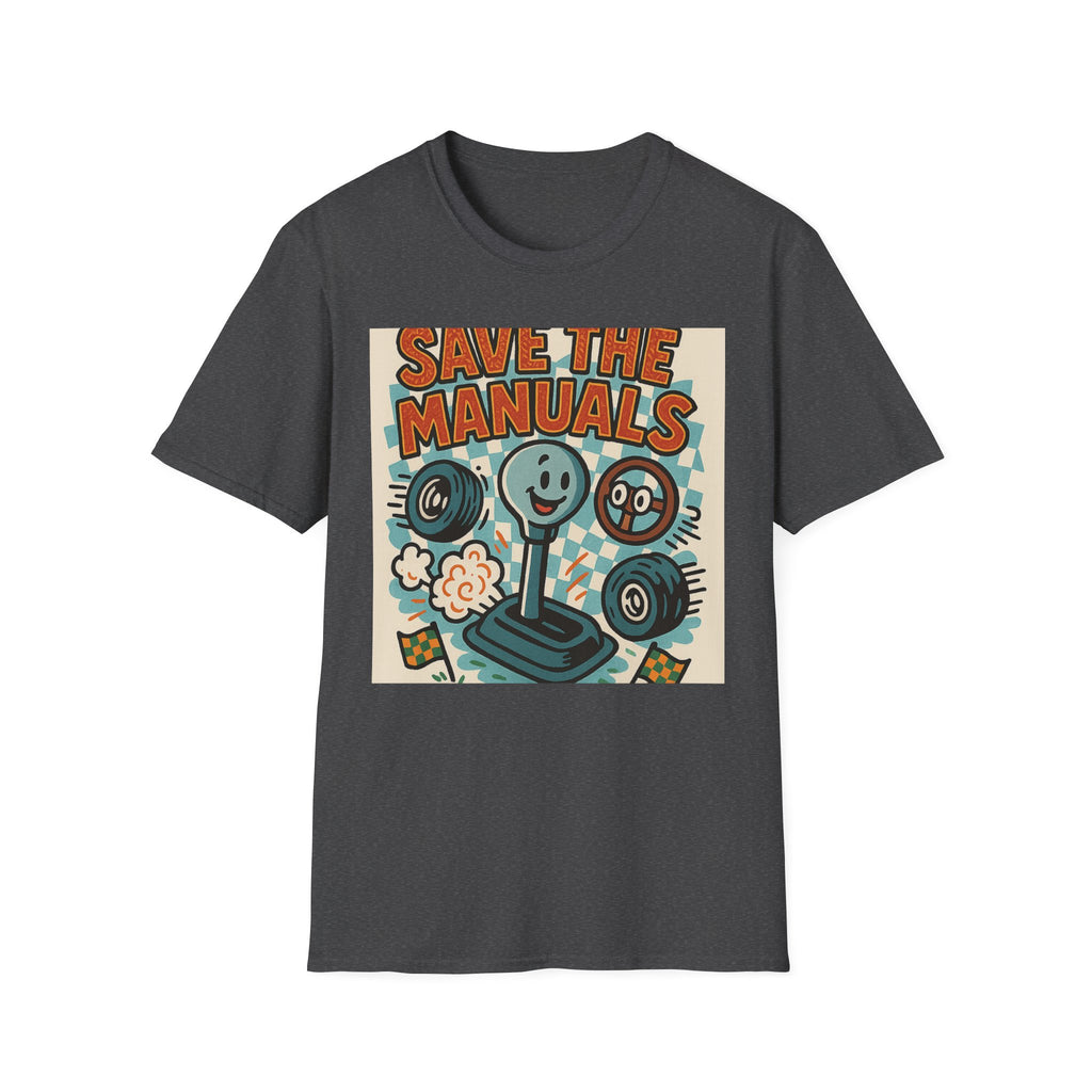 Gift for Car Guy Save the Manuals Shirt Fun Automotive T-Shirt