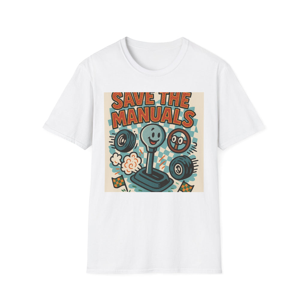 Gift for Car Guy Save the Manuals Shirt Fun Automotive T-Shirt