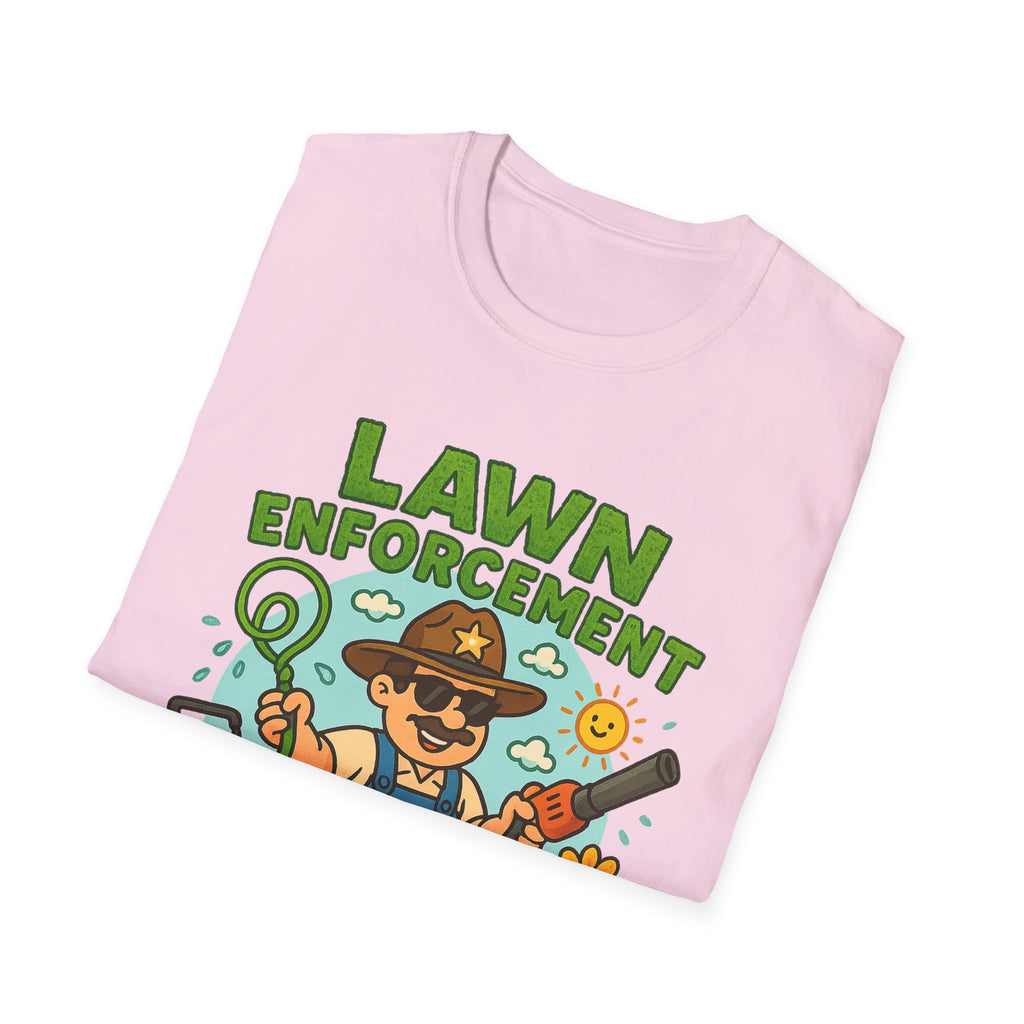 Fathers Day Gift Lawn Enforcement T-Shirt Funny Dad Humor Tee