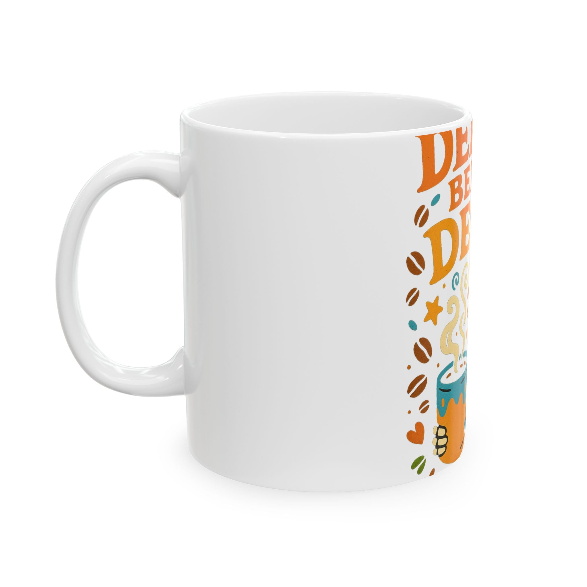 Gift for Coffee Lover Death Before Decaf Mug Unique Funny Coffee Mug