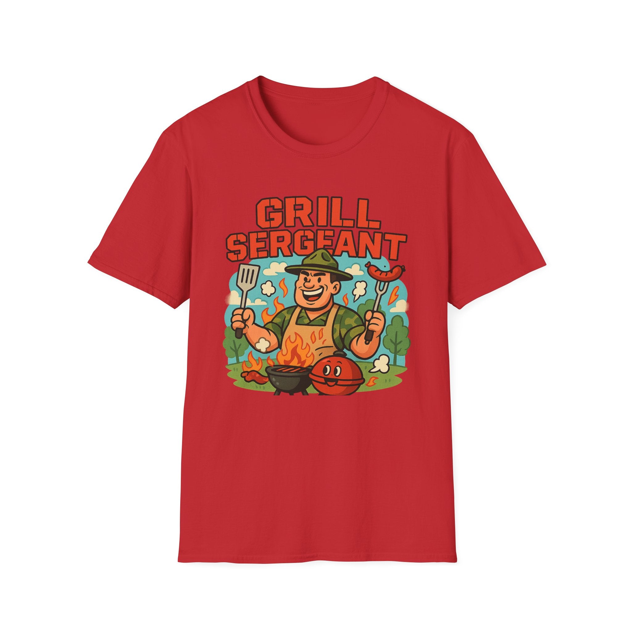 Fathers Day Gift Grill Sergeant T-Shirt BBQ Dad Humor Tee