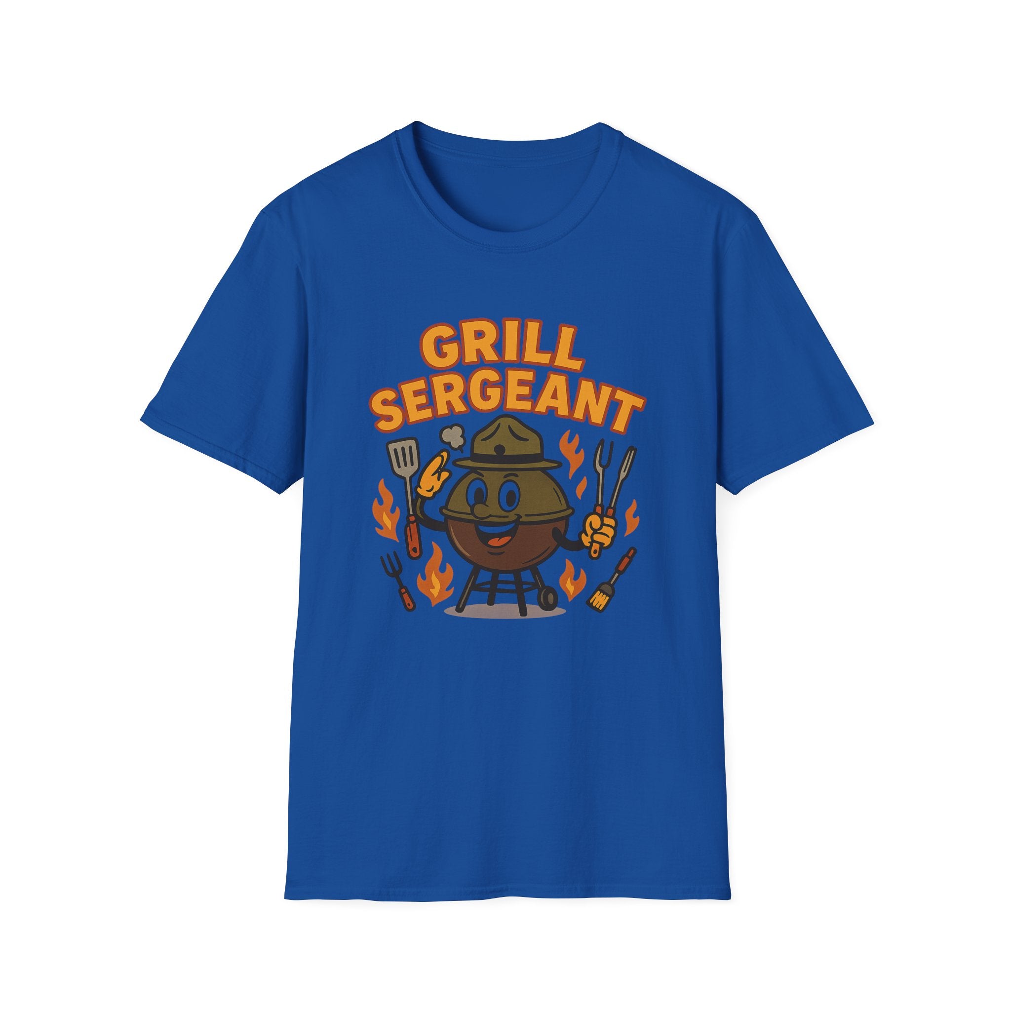 Fathers Day Gift Grill Sergeant BBQ Graphic T-Shirt for Outdoor Cooking