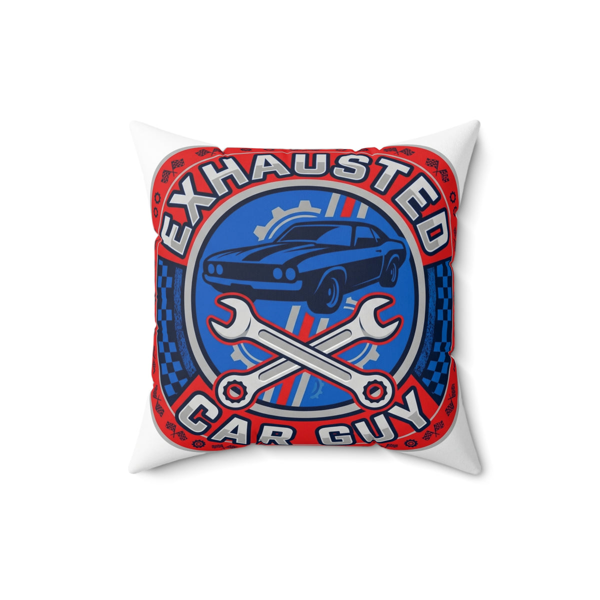 Car Guys Exhausted Car Guy Pillow for Auto Enthusiasts