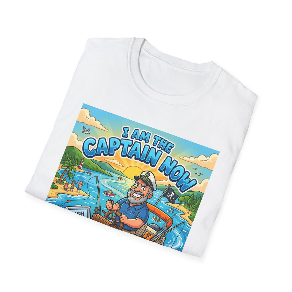 Boating for Men I Am The Captain Now Shirt Nautical Tee