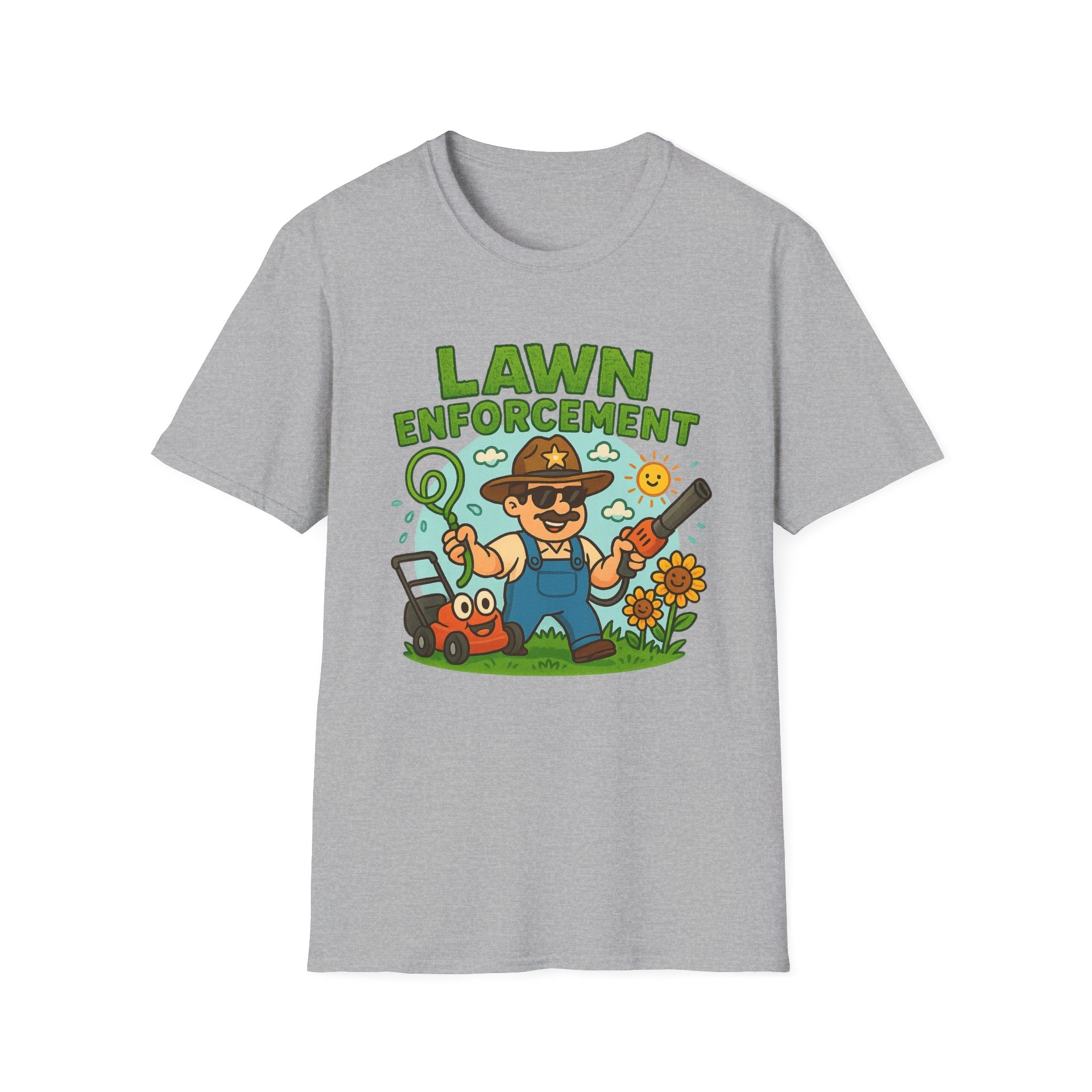 Fathers Day Gift Lawn Enforcement T-Shirt Funny Dad Humor Tee