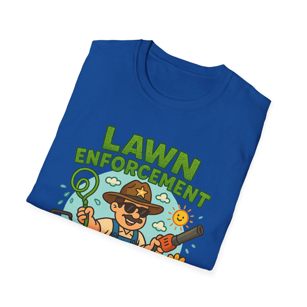 Fathers Day Gift Lawn Enforcement T-Shirt Funny Dad Humor Tee