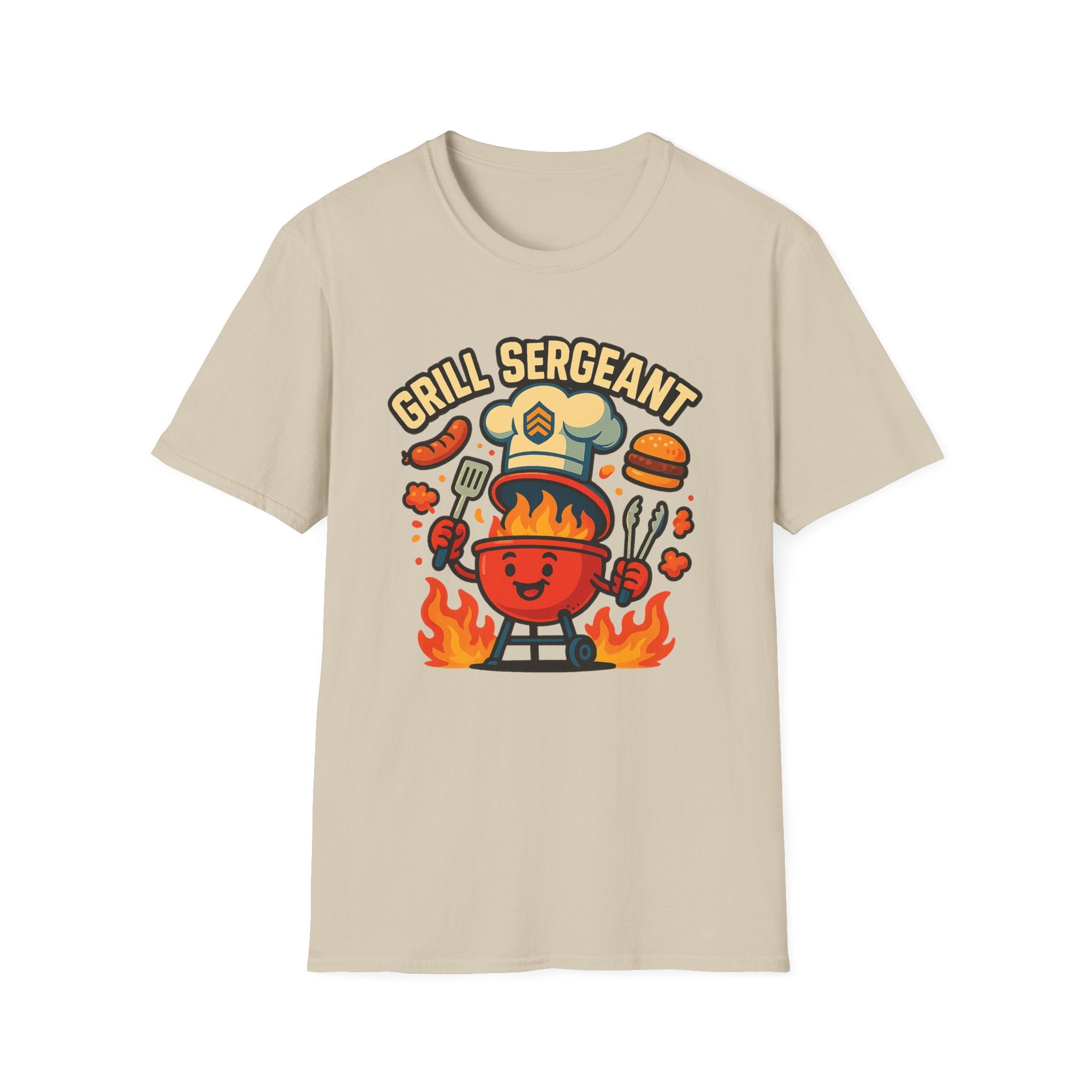 Fathers Day Gift Grill Sergeant T-Shirt Funny BBQ Dad Tee
