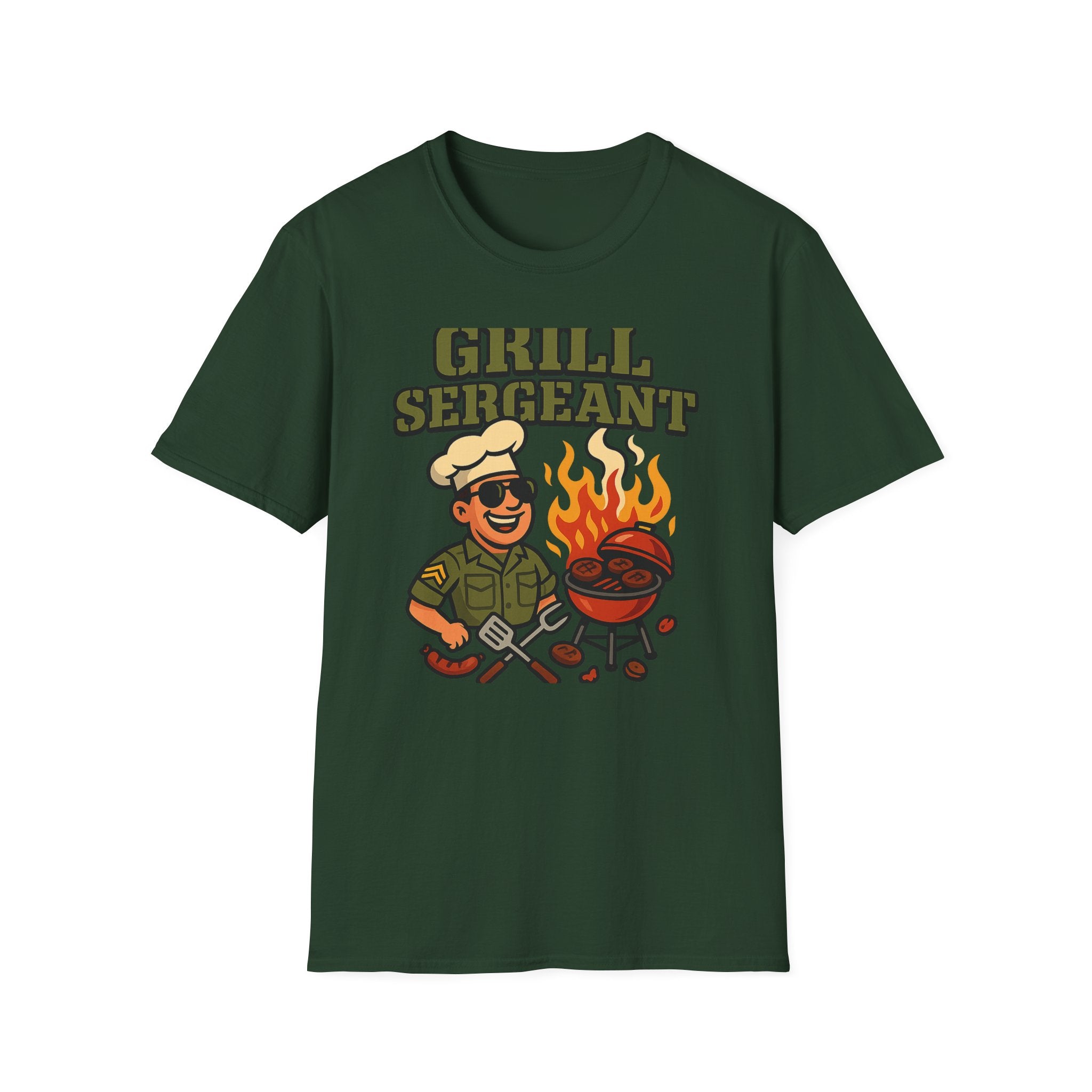 Fathers Day Gift Grill Sergeant Shirt BBQ Dad Tee
