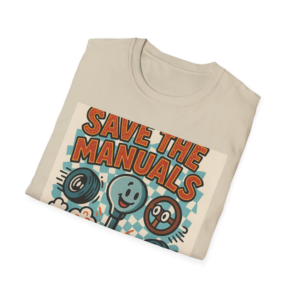 Gift for Car Guy Save the Manuals Shirt Fun Automotive T-Shirt