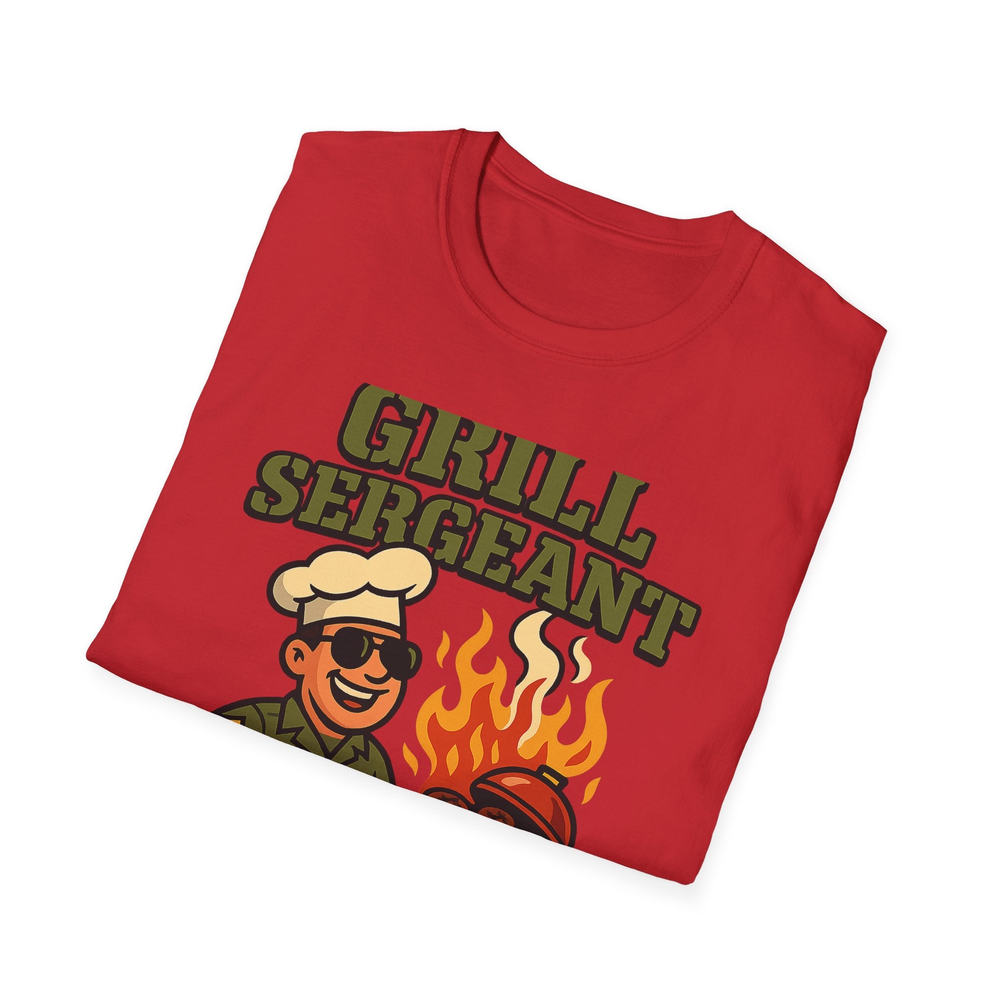 Fathers Day Gift Grill Sergeant Shirt BBQ Dad Tee
