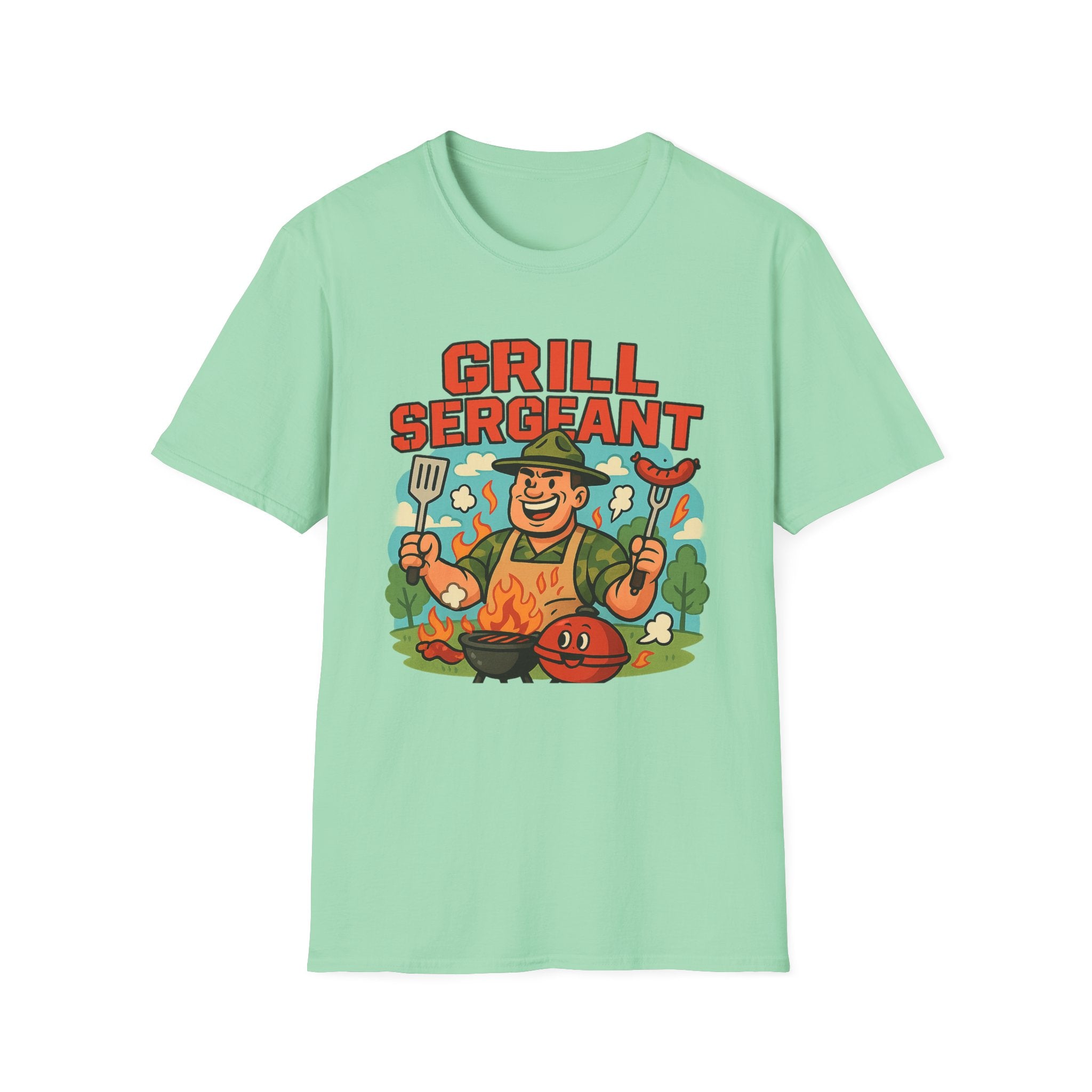 Fathers Day Gift Grill Sergeant T-Shirt BBQ Dad Humor Tee
