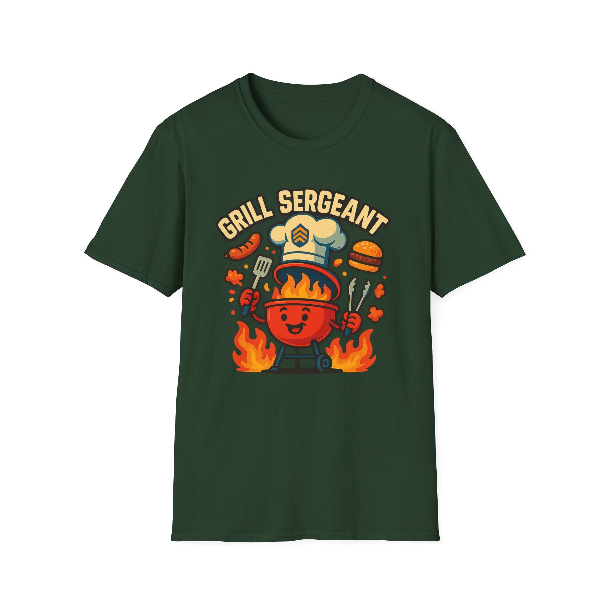 Fathers Day Gift Grill Sergeant T-Shirt Funny BBQ Dad Tee