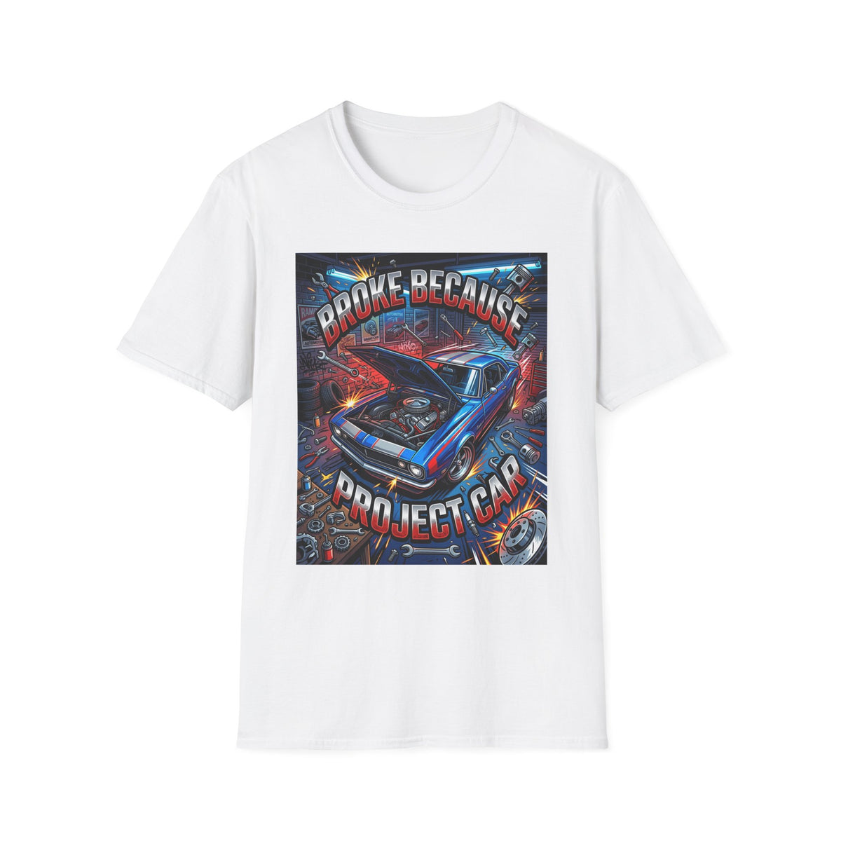 Car Guys Broke Because Project Car T-Shirt for Enthusiasts