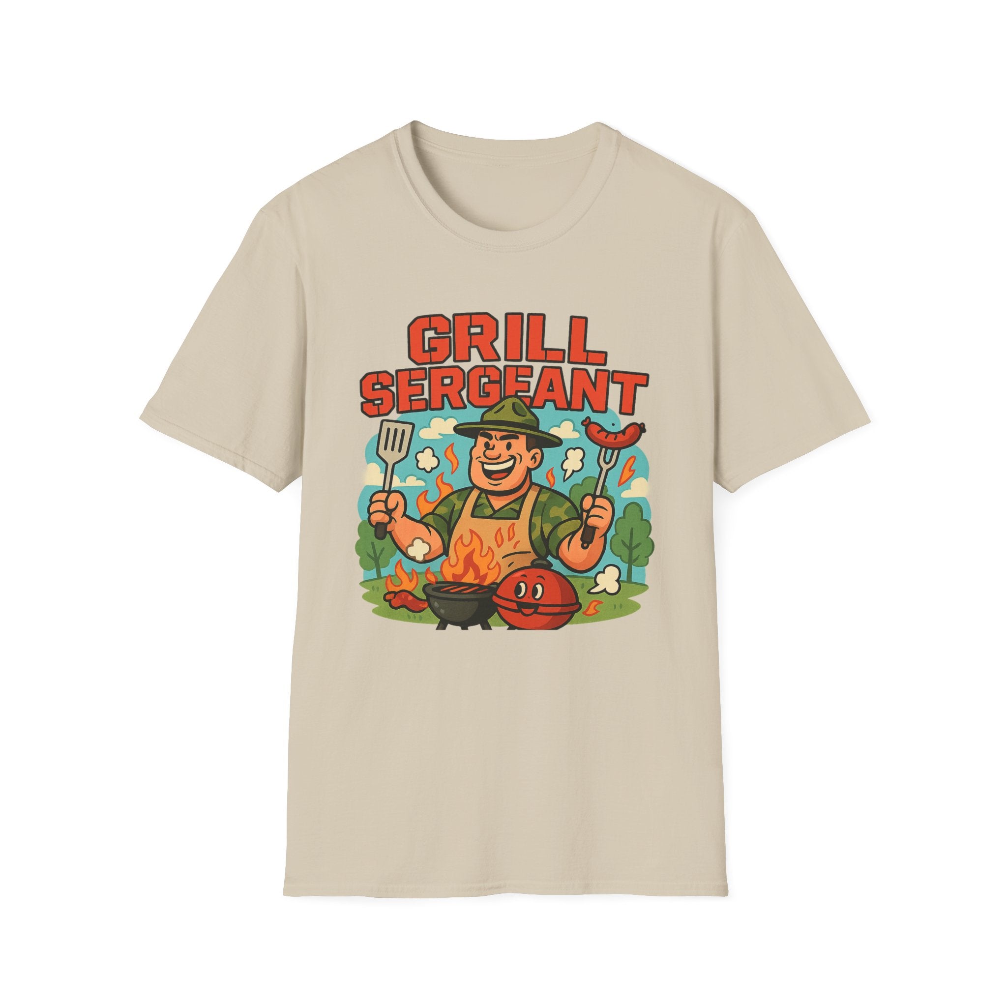 Fathers Day Gift Grill Sergeant T-Shirt BBQ Dad Humor Tee