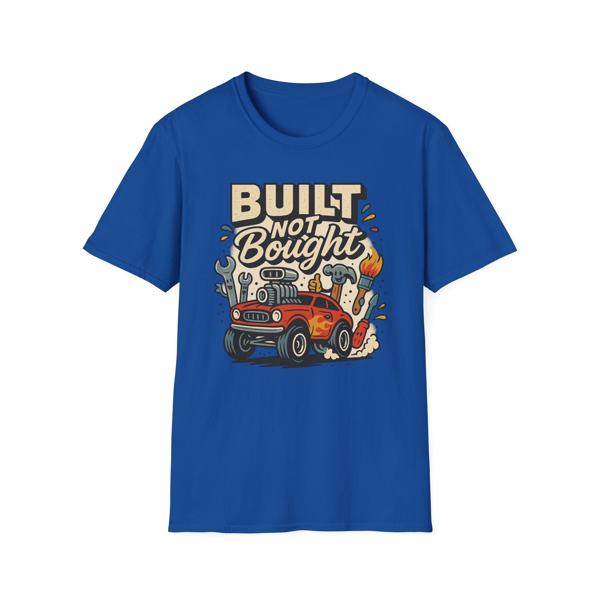 Gift for Car Guy Built Not Bought T-Shirt Motivational Car Enthusiast Tee