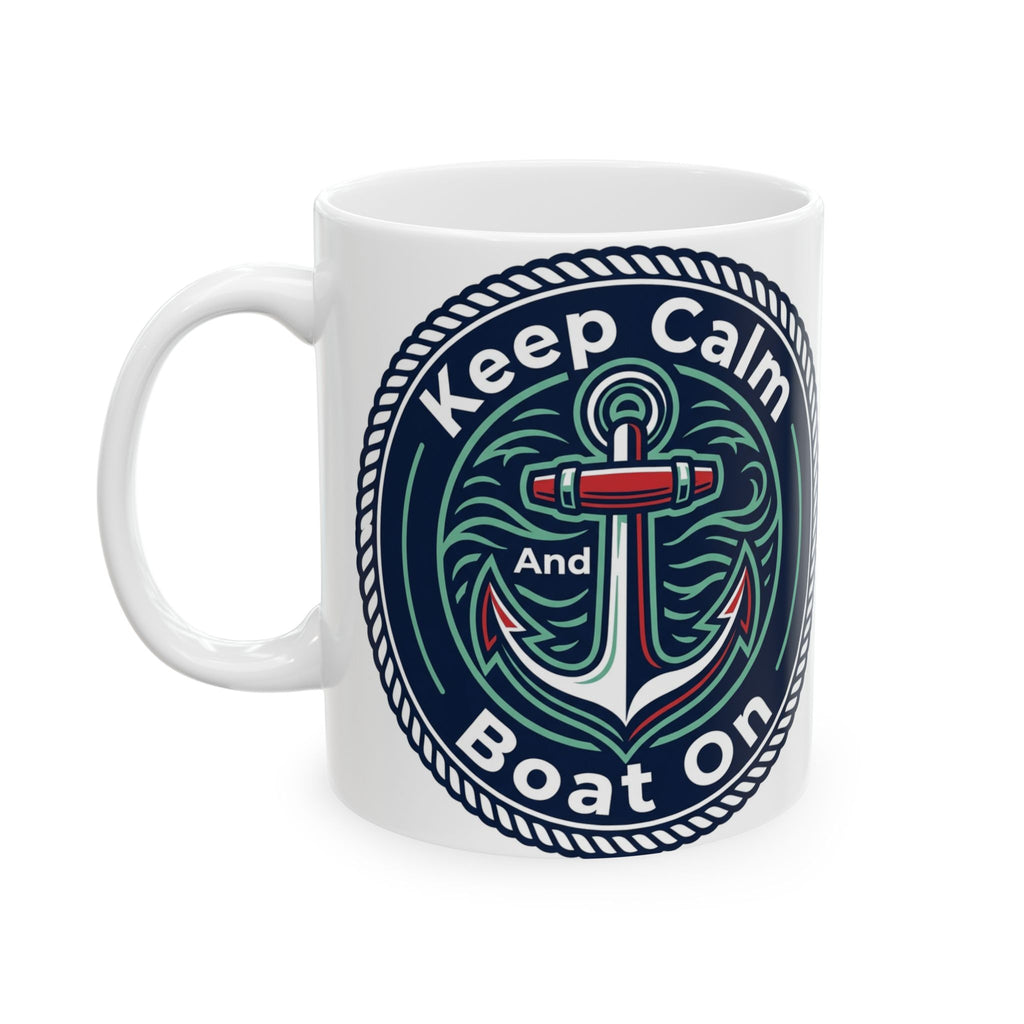 Boating for Men Keep Calm and Boat On Mug