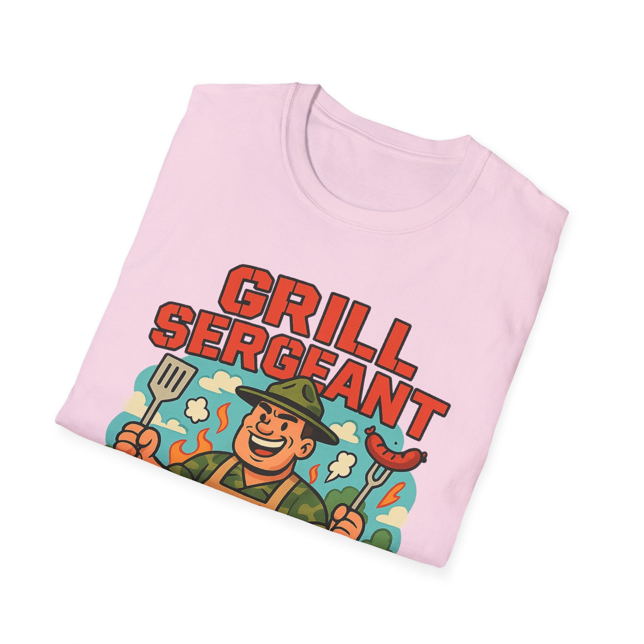 Fathers Day Gift Grill Sergeant T-Shirt BBQ Dad Humor Tee