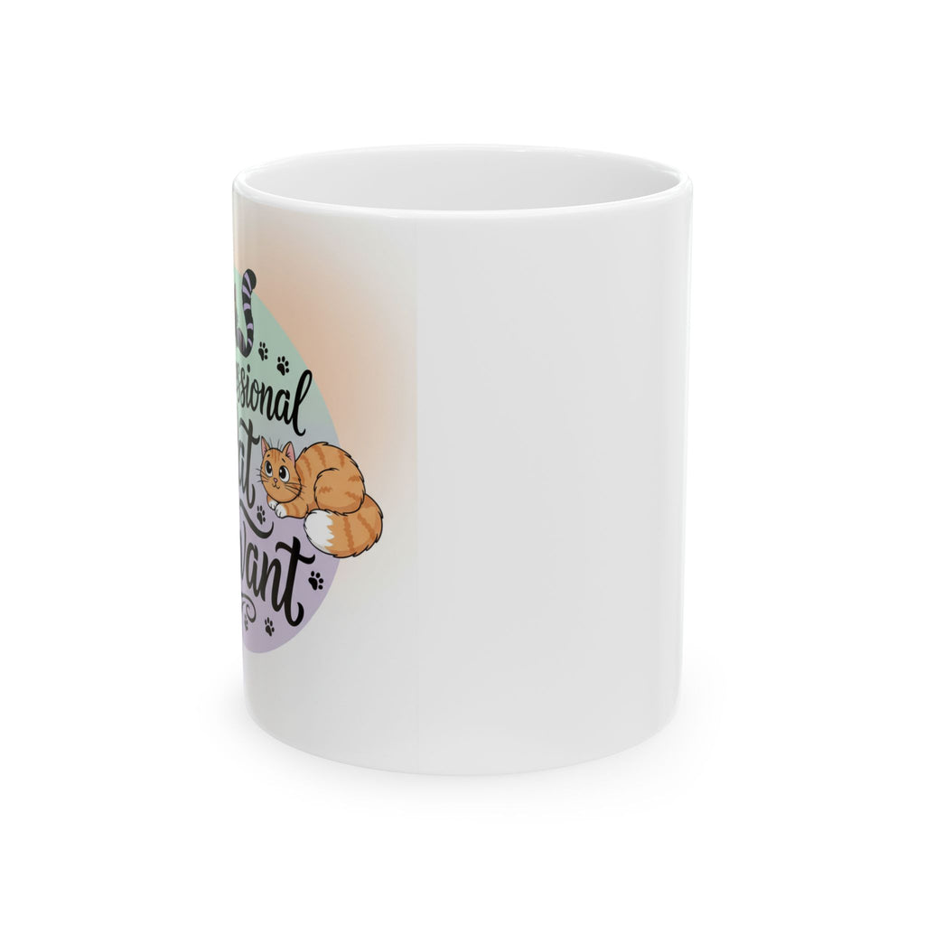 Gift for Cat Person Funny Mug Professional Cat Servant Coffee Cup