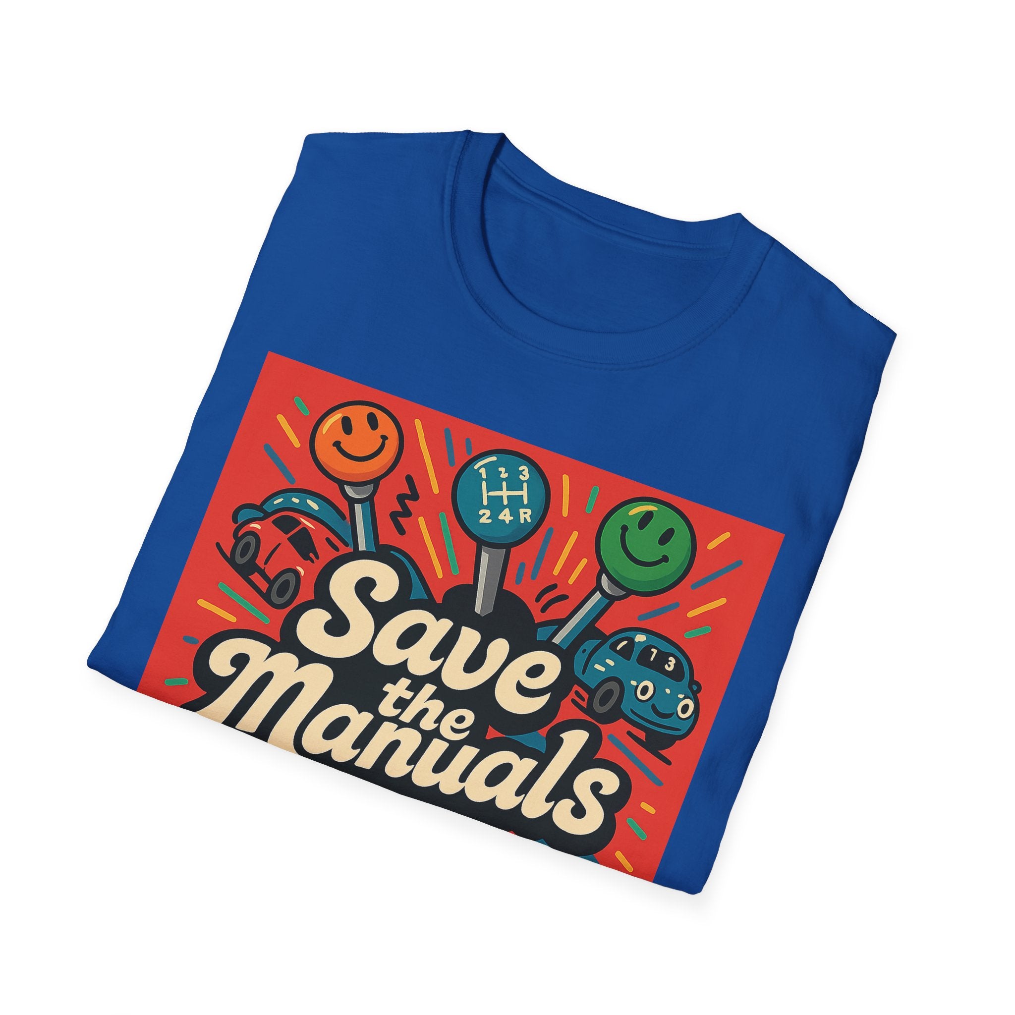 Gift for Car Guy Save the Manuals T-Shirt for Auto Enthusiasts