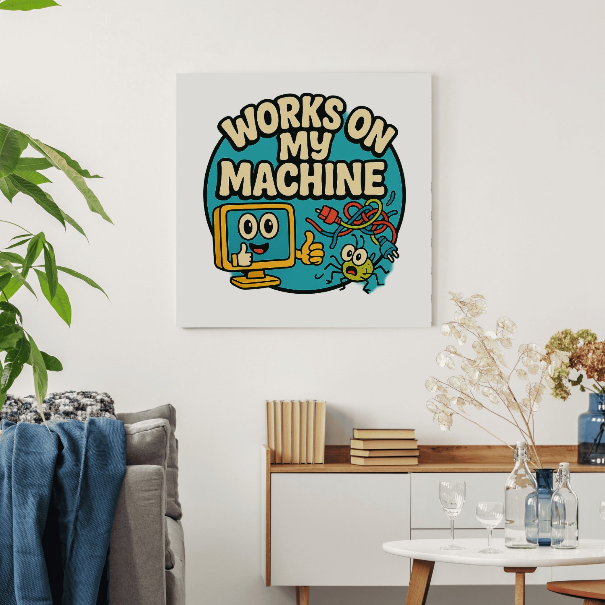 Works on My Machine Framed Poster | Funny Coding Wall Art for Developers