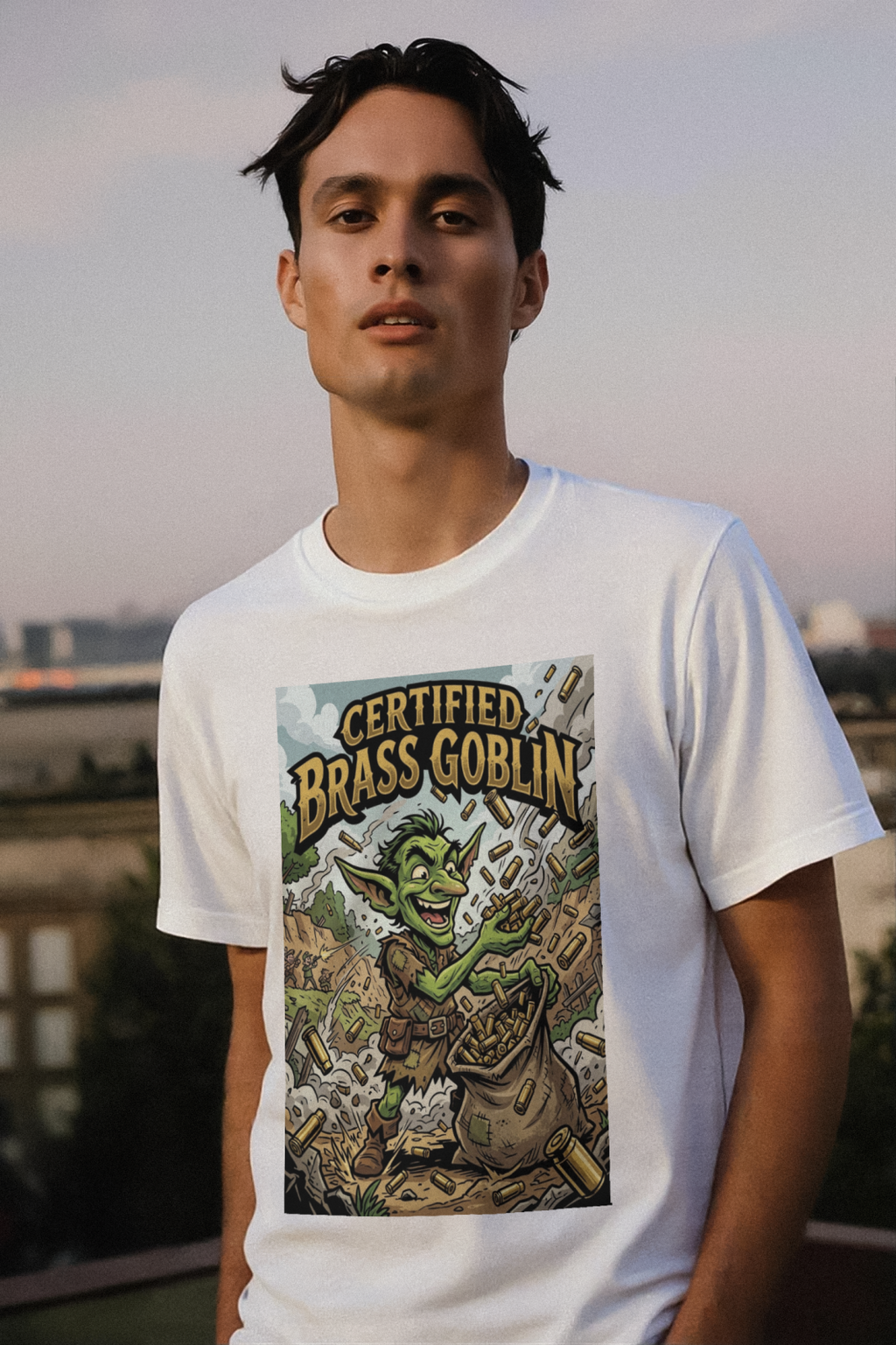 Gun owners Certified Brass Goblin Tee Stylish and Bold