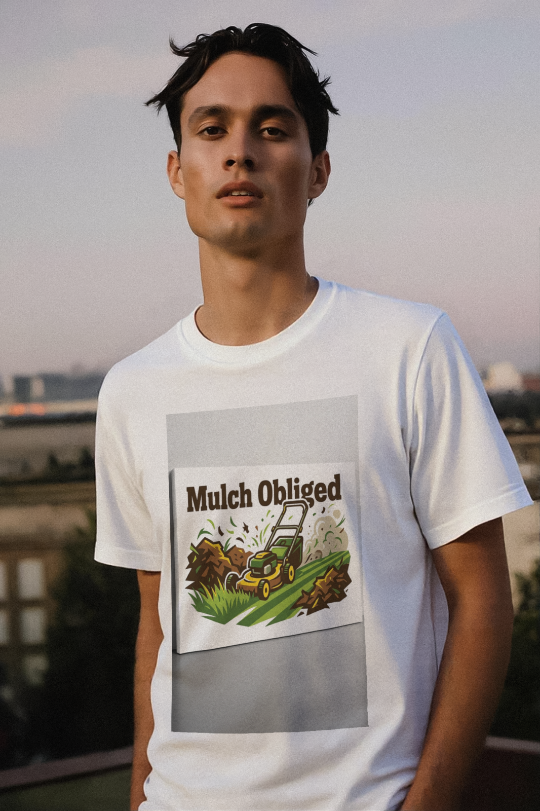 Landscaper for Men Mulch Obliged T-Shirt Gardening Humor