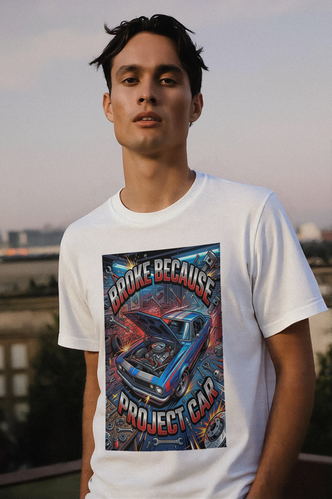 Car Guys Broke Because Project Car T-Shirt for Enthusiasts