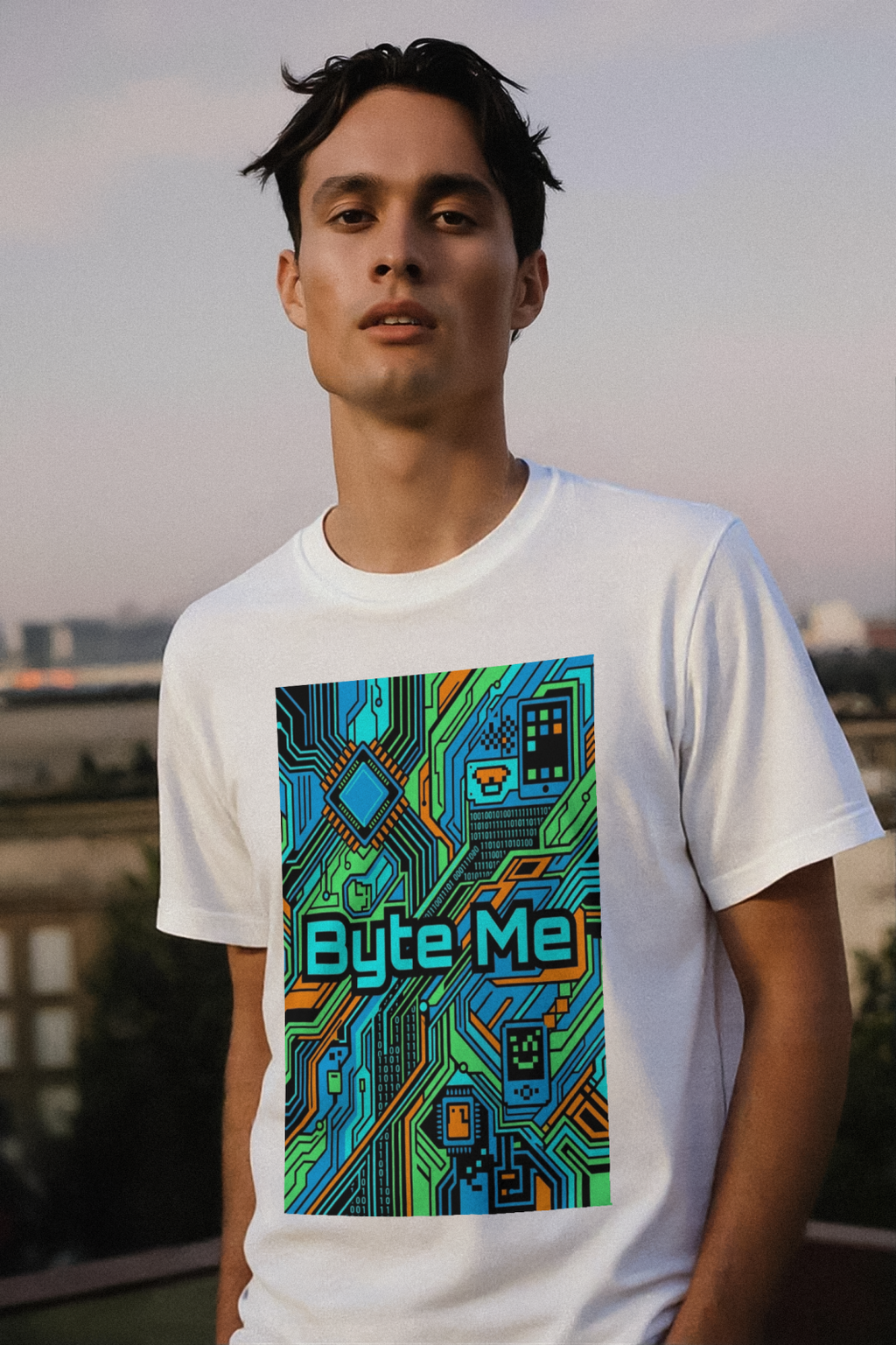 Tech Guy Byte Me Shirt Fun Casual Wear for Programmers