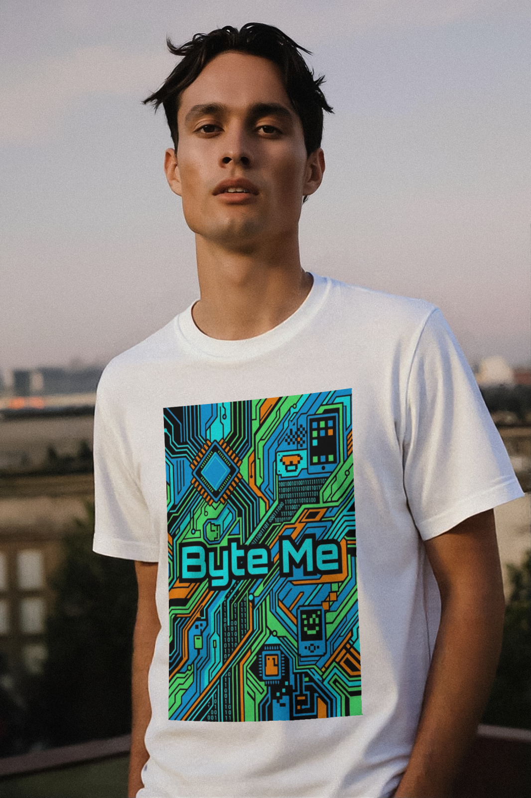 Tech Guy Byte Me Shirt Fun Casual Wear for Programmers