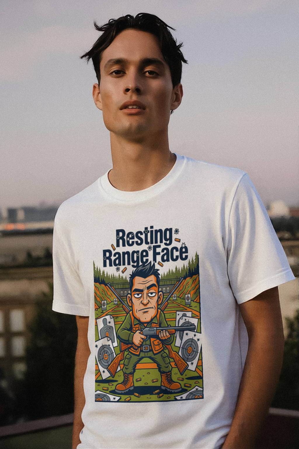 Gun owners Resting Range Face Shirt Humorous Tee for Enthusiasts