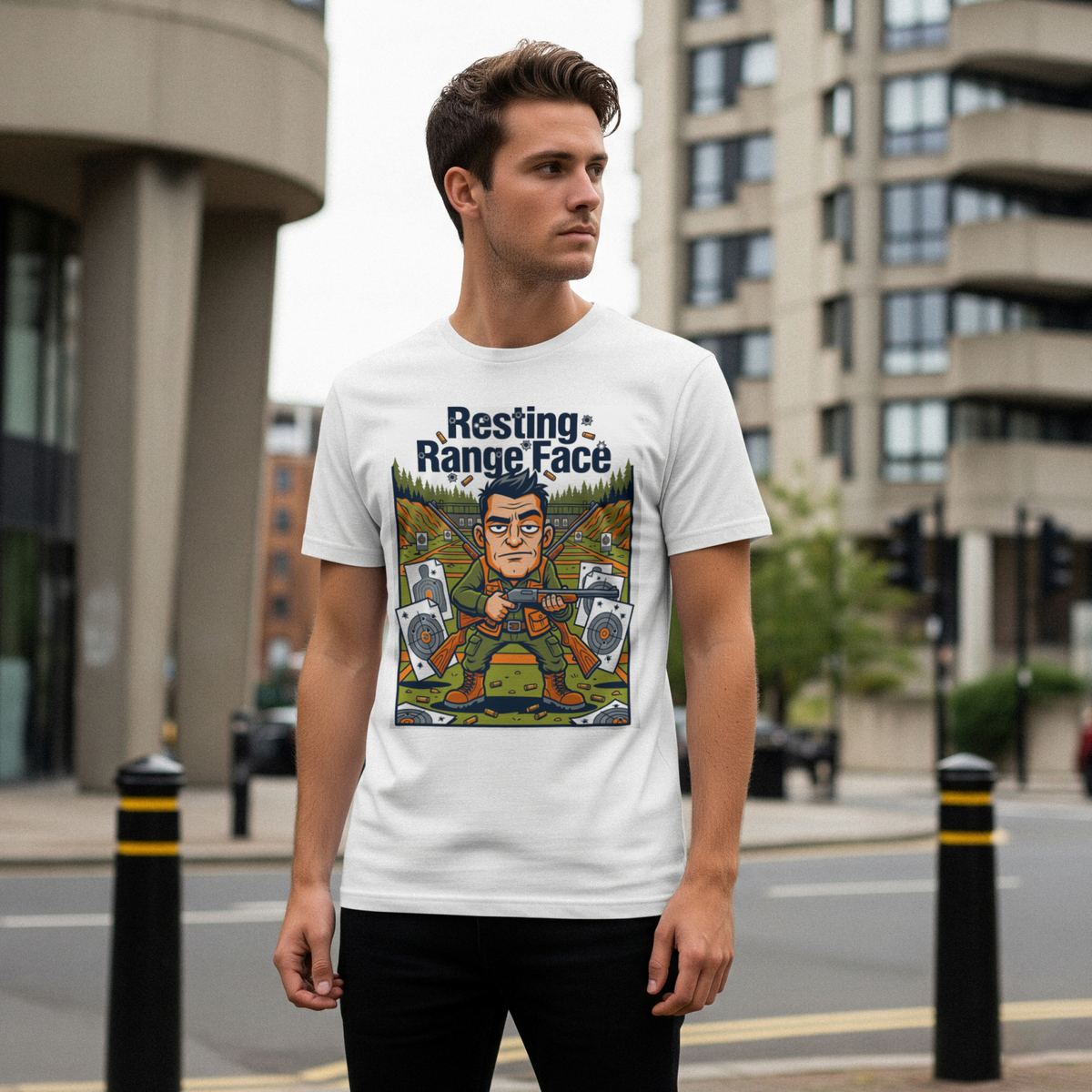 Gun owners Resting Range Face Shirt Humorous Tee for Enthusiasts