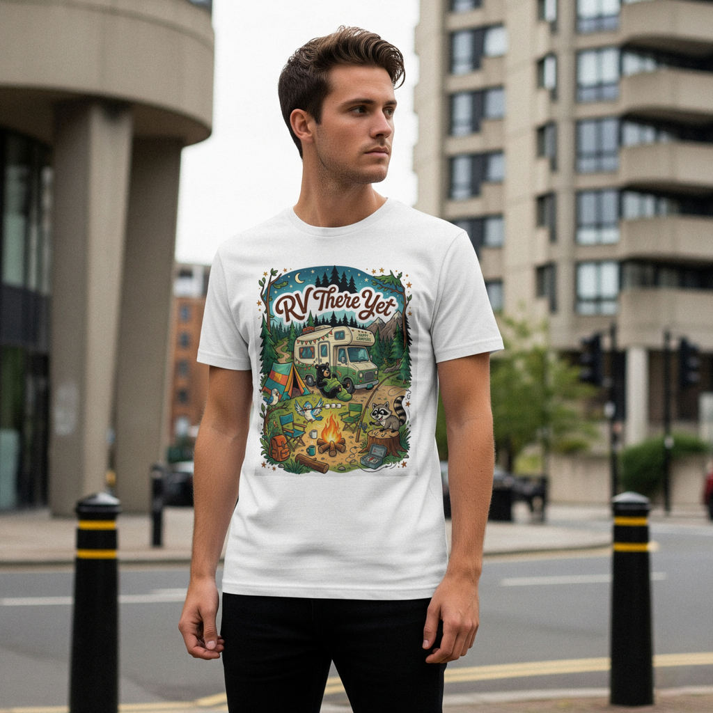 Camping for men RV There Yet Shirt Funny Travel Tee