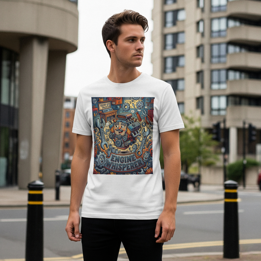 Mechanic for men Engine Whisperer Crew Neck T-Shirt