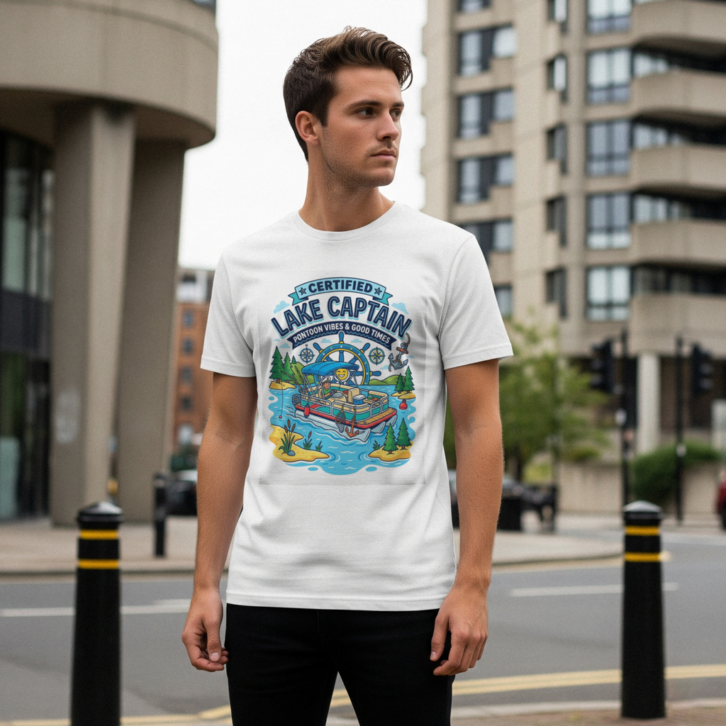 Boating for men Certified Lake Captain T-Shirt