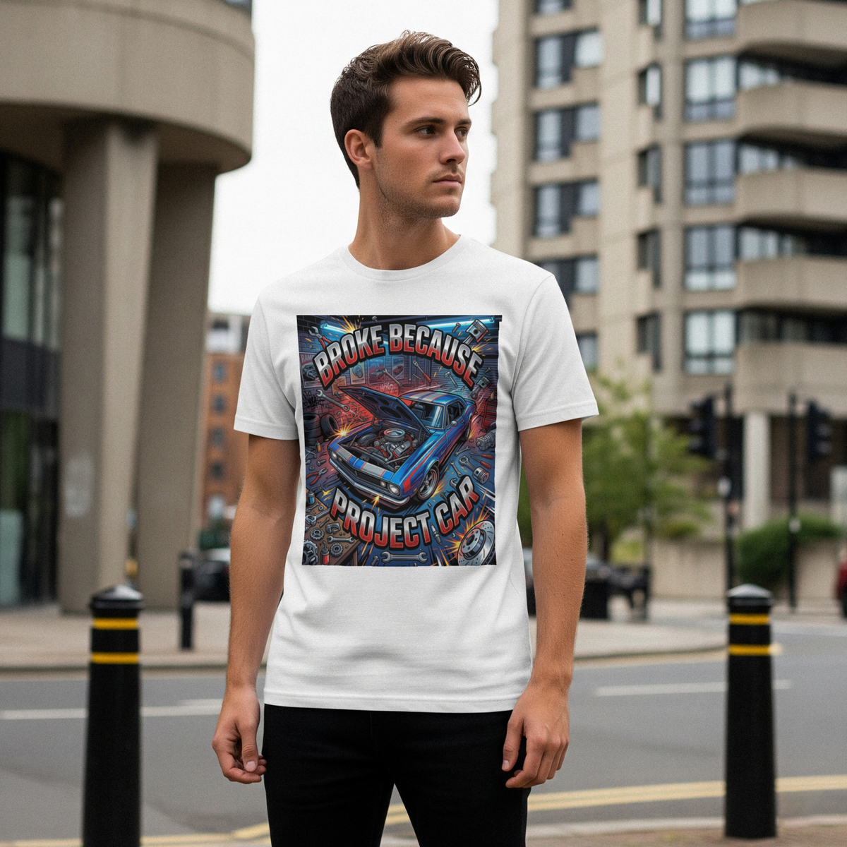 Car Guys Broke Because Project Car T-Shirt for Enthusiasts
