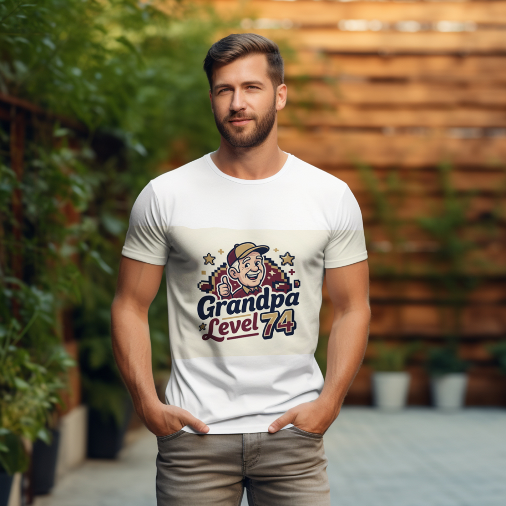Birthday Shirt for 74 Year Old Grandpa: Grandpa Level 74