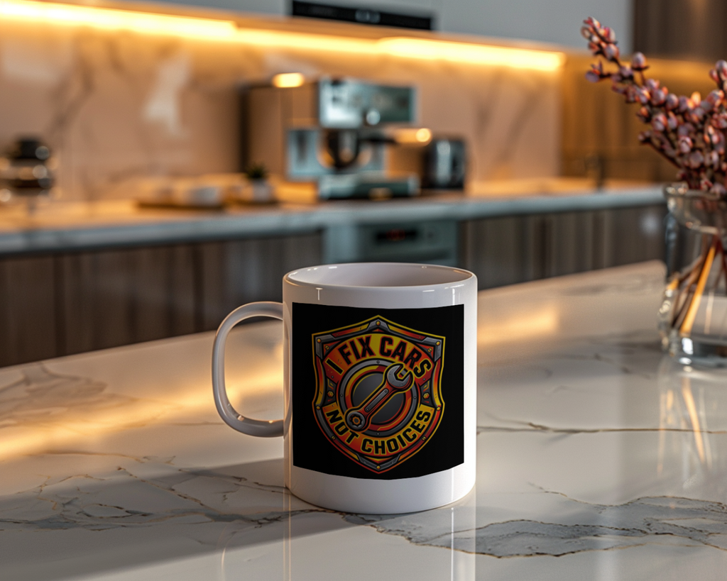 Mechanic for Men Funny Mug I Fix Cars Not Choices