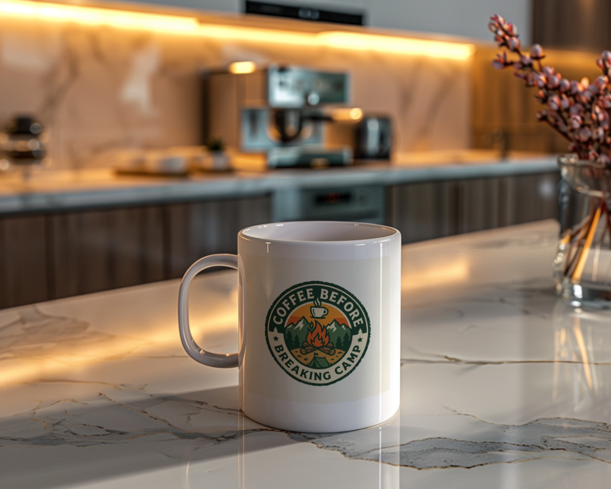 Camping for Men Coffee Before Breaking Camp Mug