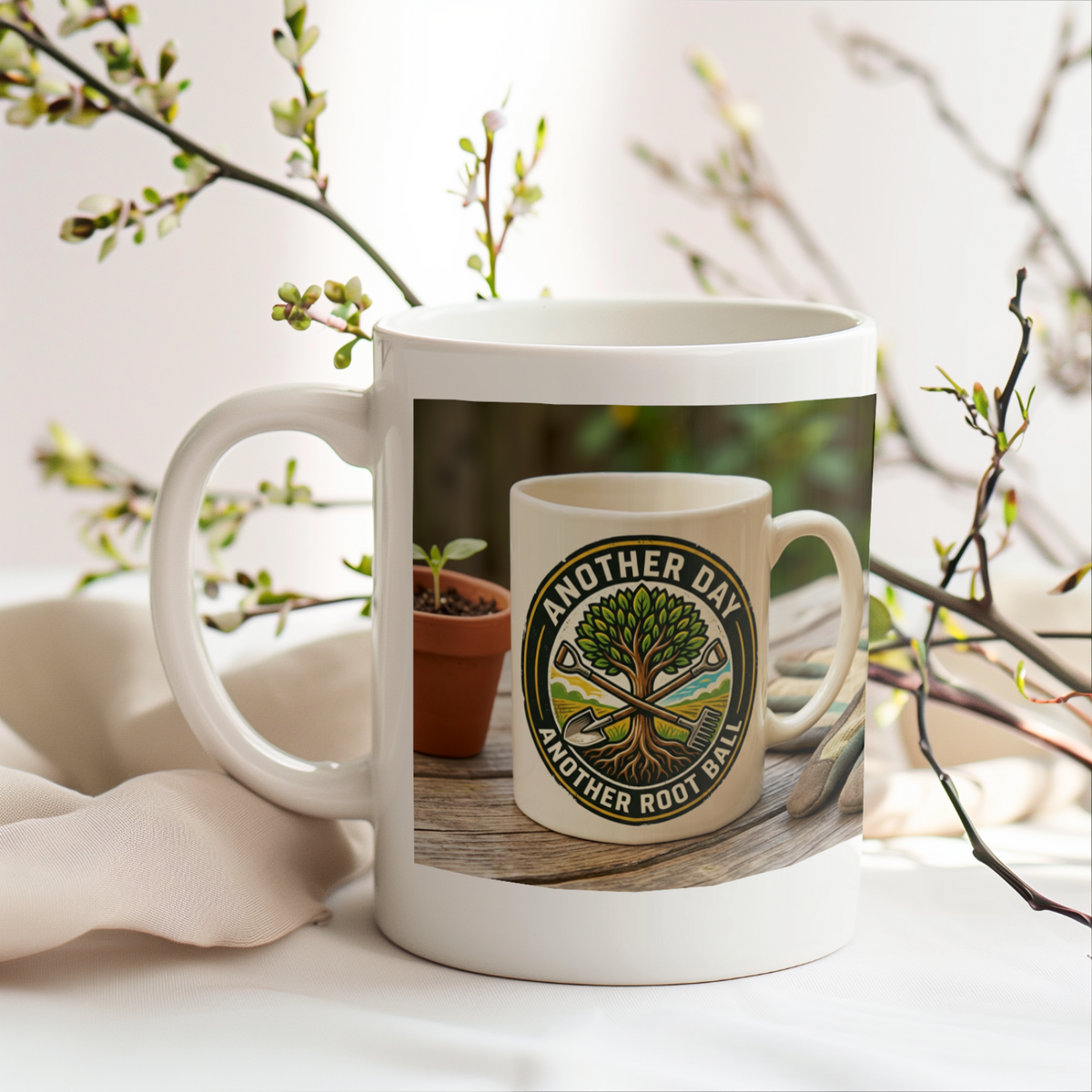 Landscaper for men Another Day Another Root Ball Mug