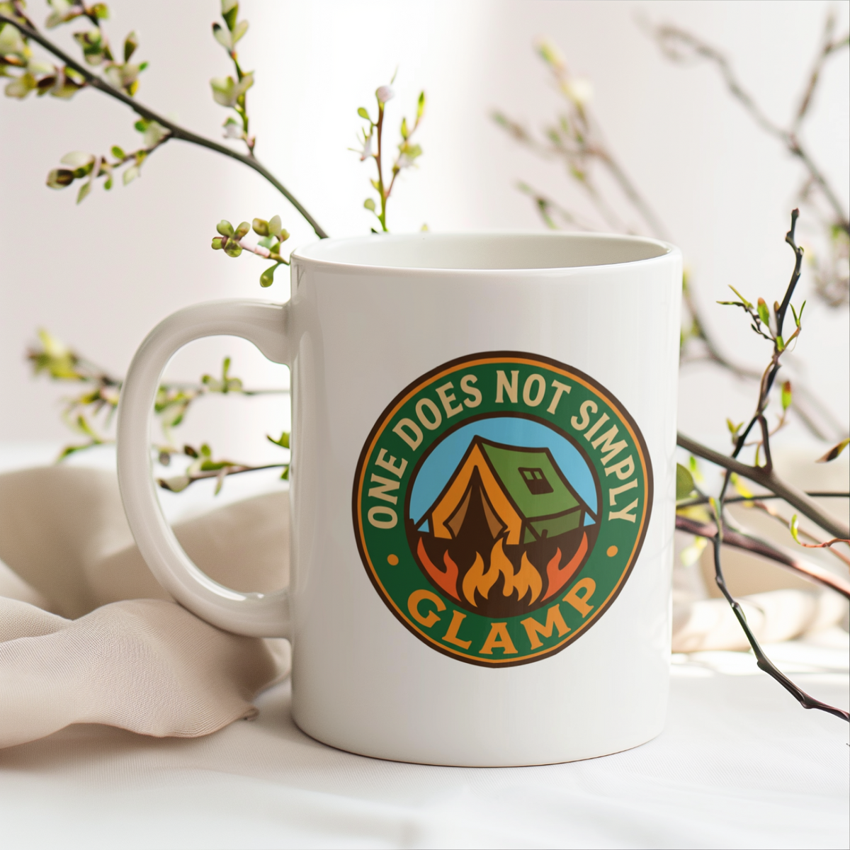 Camping for men One Does Not Simply Glamp Coffee Mug