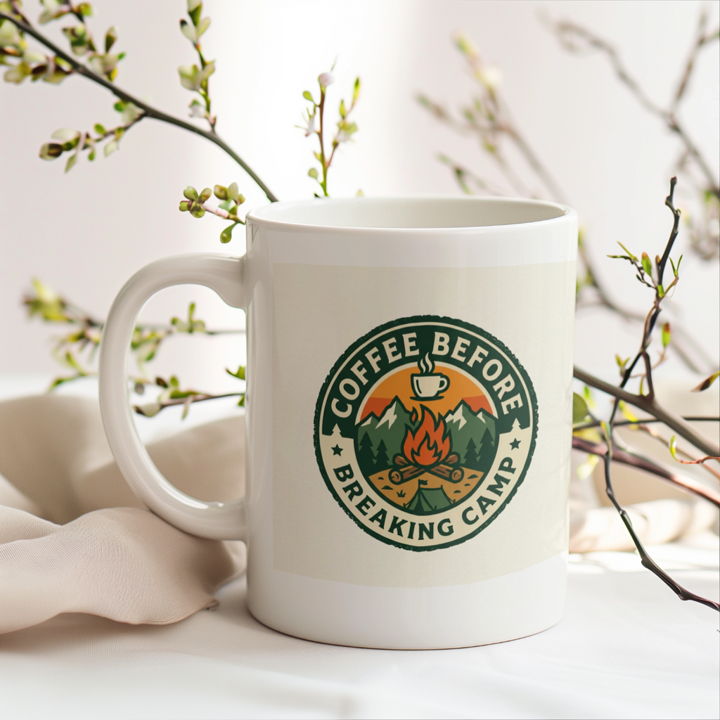 Camping for Men Coffee Before Breaking Camp Mug