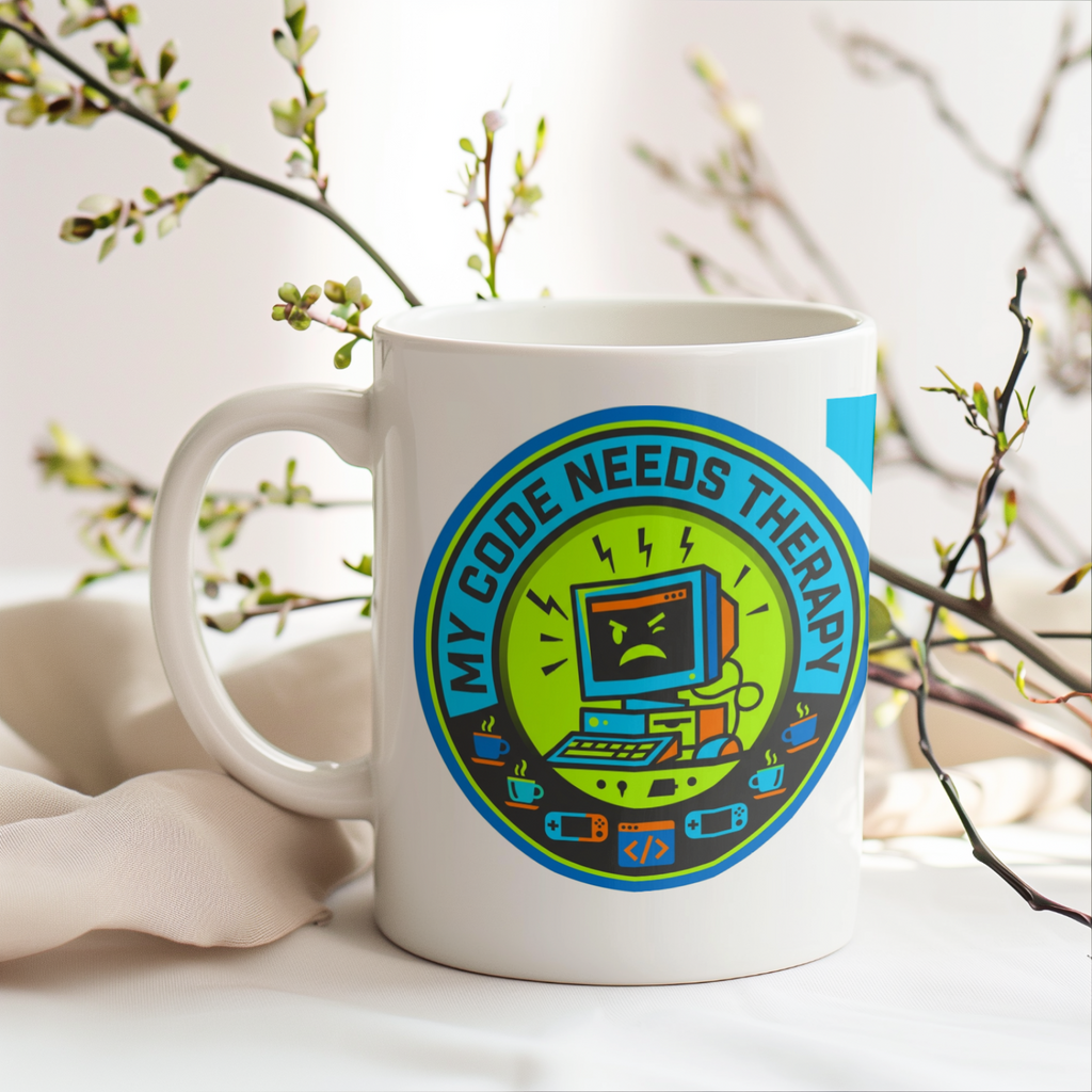 Tech Guy Ceramic Coffee Mug My Code Needs Therapy