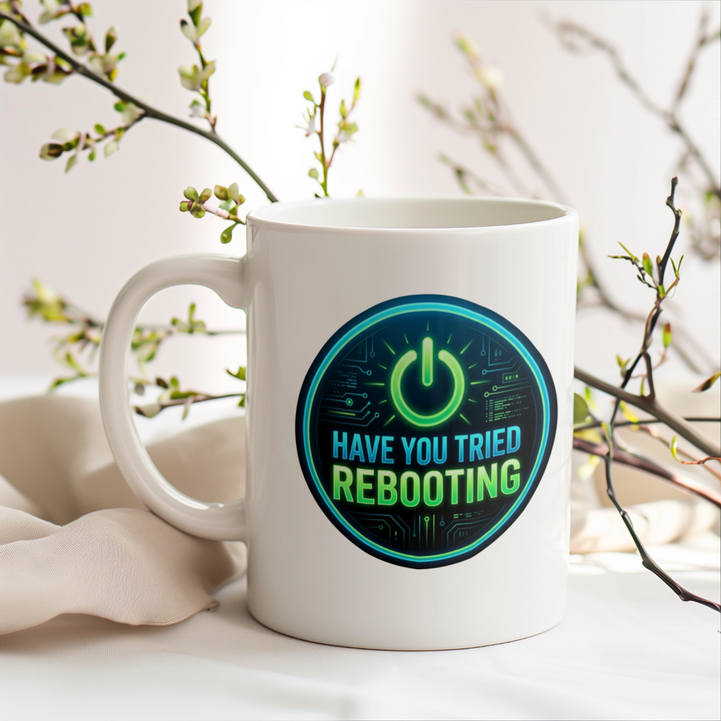 Tech Guy Mug Have You Tried Rebooting Coffee Cup